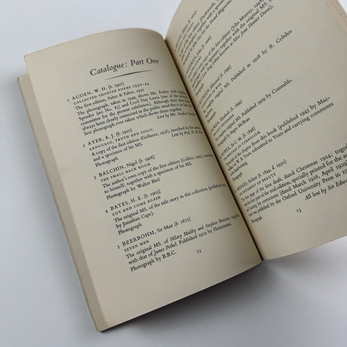 Modern Books & Writers | 1951 Exhibition at the National Book League