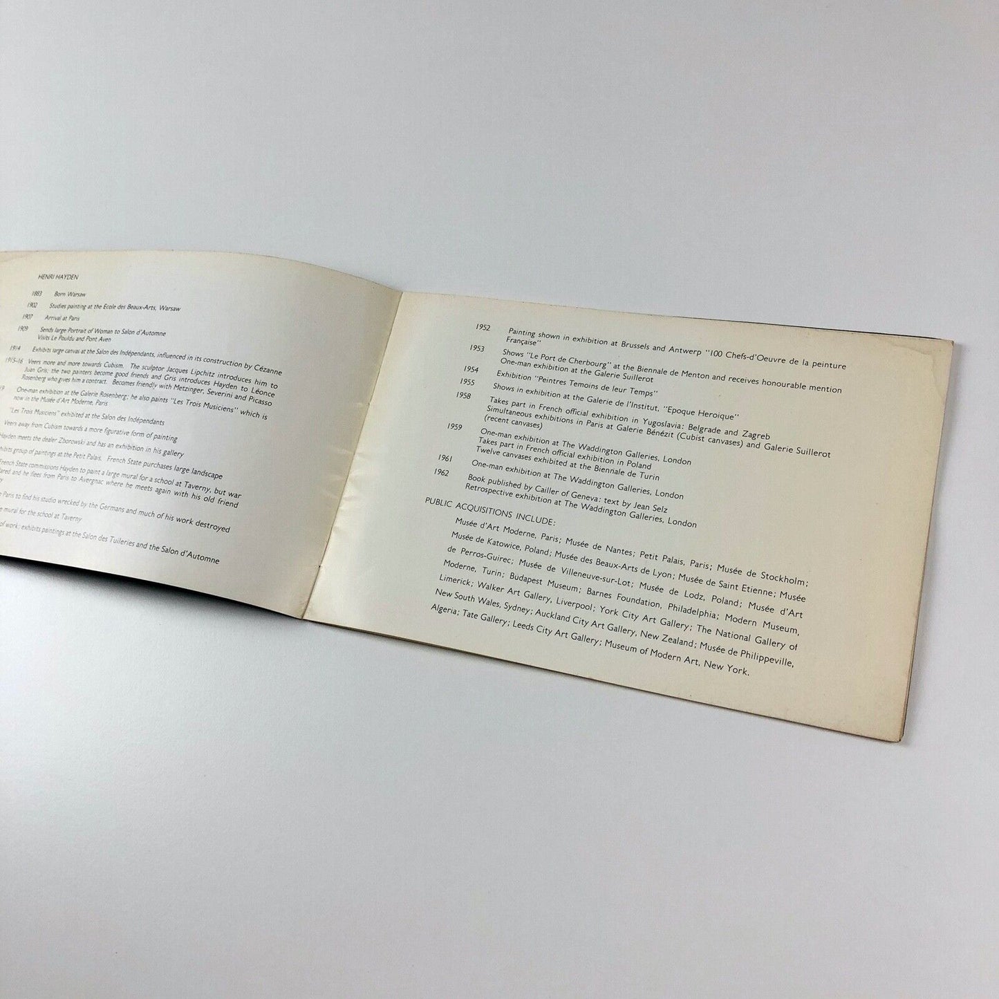 Henri Hayden exhibition catalogue | The Waddington Galleries, London | May 1965