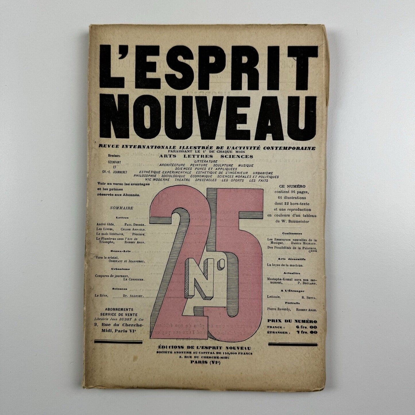 L'Esprit Nouveau journal | Issue No. 25 1924 | Amédée Ozenfant and Le Corbusier