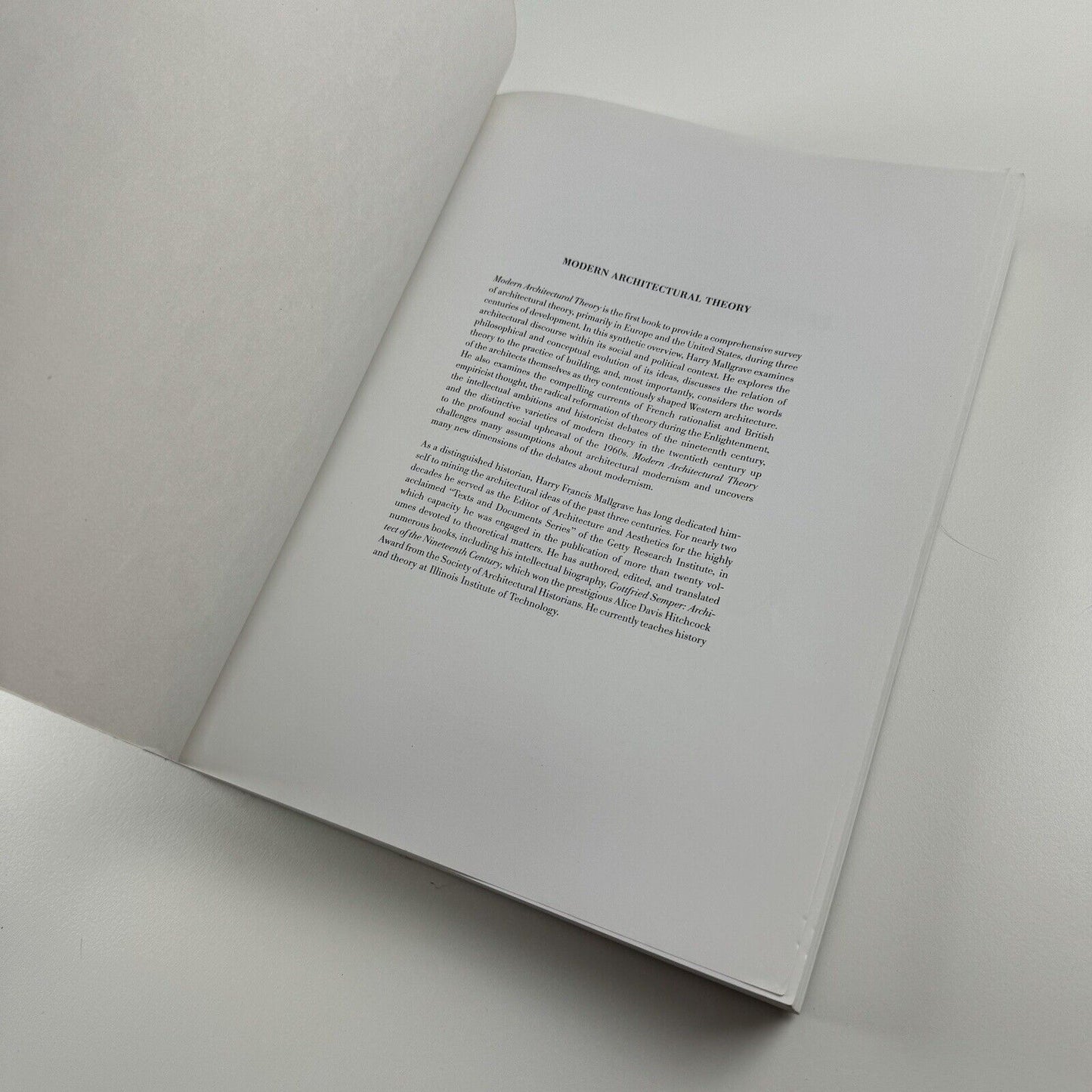 Modern Architectural Theory. A History Survey, 1673-1968 by Harry Francis Mallgrave | Cambridge University Press, 2009