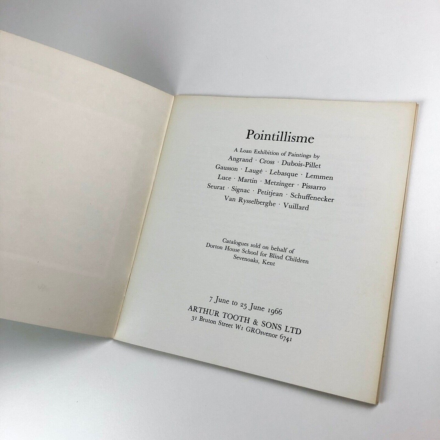Pointillisme | Dorton House School exhibition | Arthur Tooth catalogue, 1966
