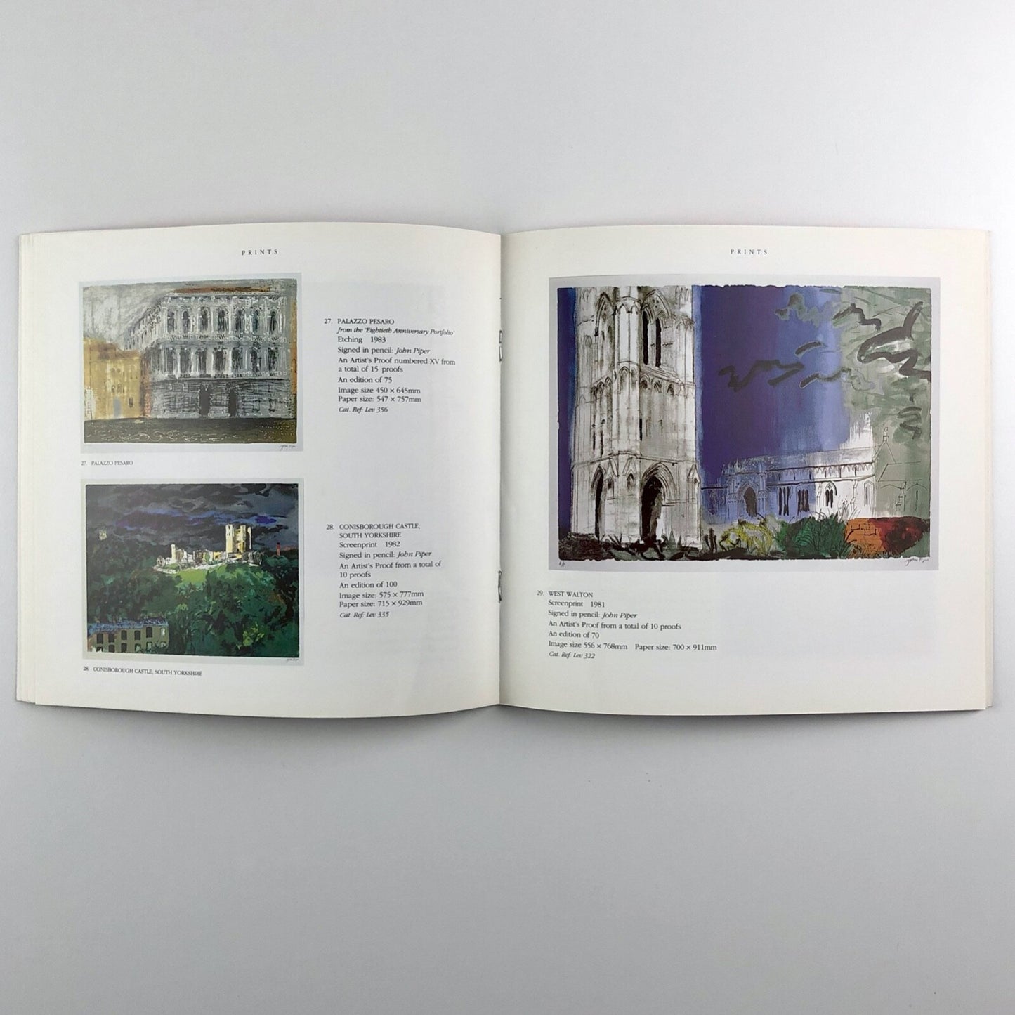 John Piper watercolours, drawings & prints | Berkeley Square Gallery catalogue