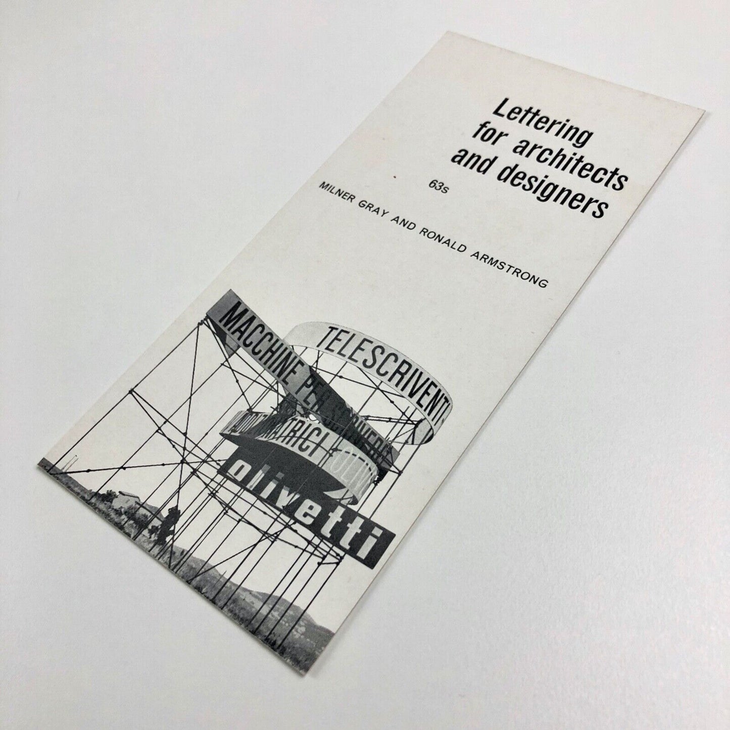 Ephemera: Promotional flyer/order form for Lettering for architects and designers by Milner Gray and Ronald Armstrong, 1962