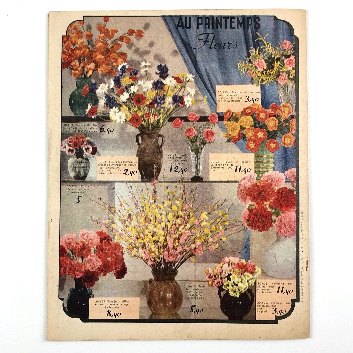 Au Printemps magazine 3 Fevrier 1937/38 | Guillaume et Huot, Paris