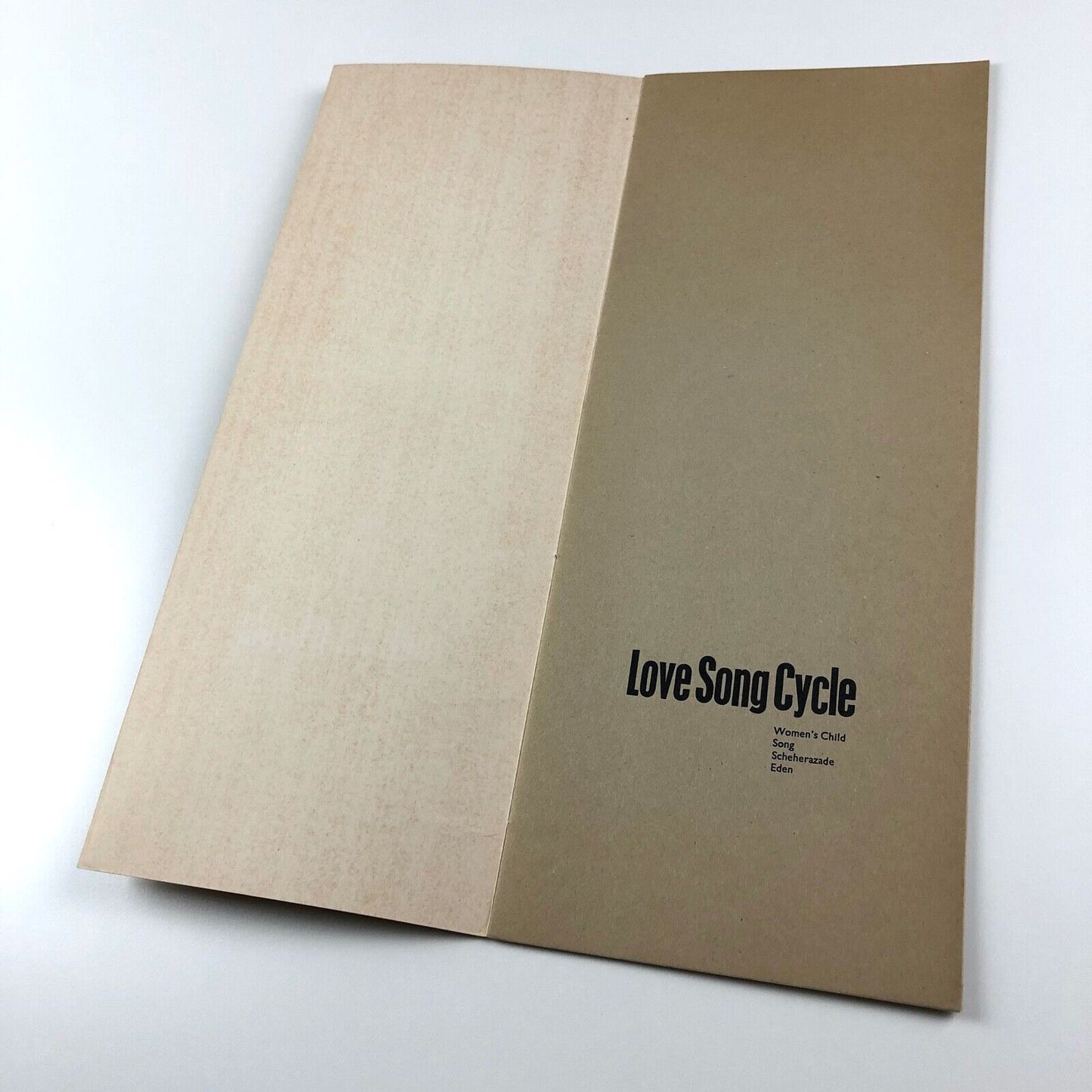 Love Song Cycle | Set by Phil Cleaver – Four Poems by Jessica d'Este, 1978