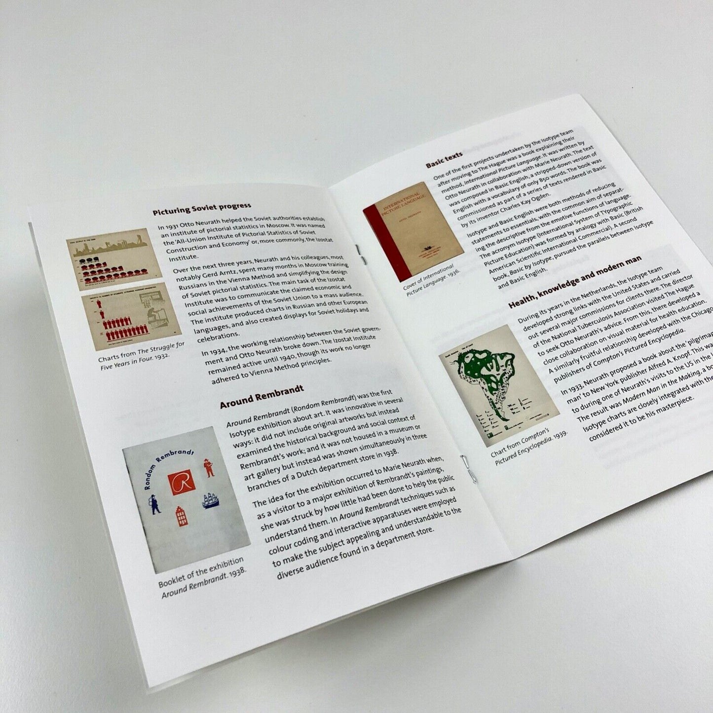 Gallery guide Isotype International picture language V&A exhibition | University of Reading, 2011
