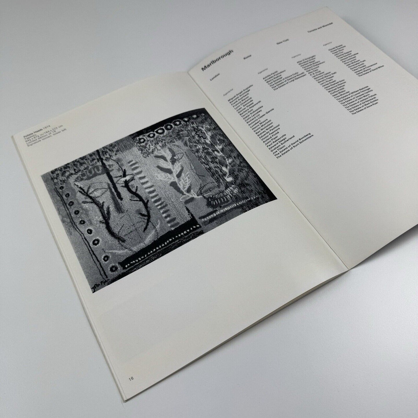 John Piper | Marlborough Fine Art September and October 1975 | Gordon House design