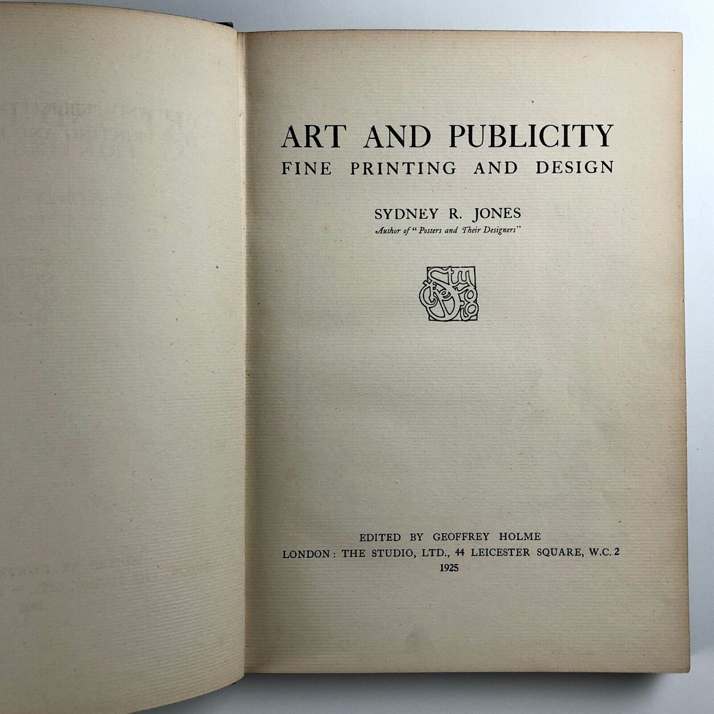 Art and Publicity: Fine Printing and Design by Sydney R. Jones | The Studio, 1925