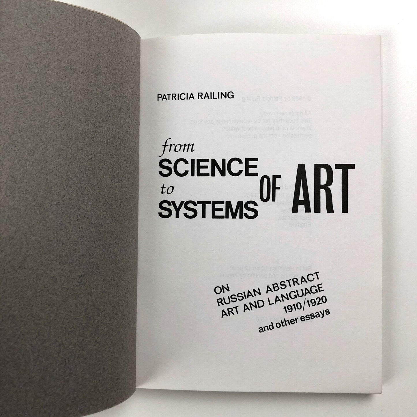 From Science to Systems of Art by Patricia Railing | Artists Bookworks 1989