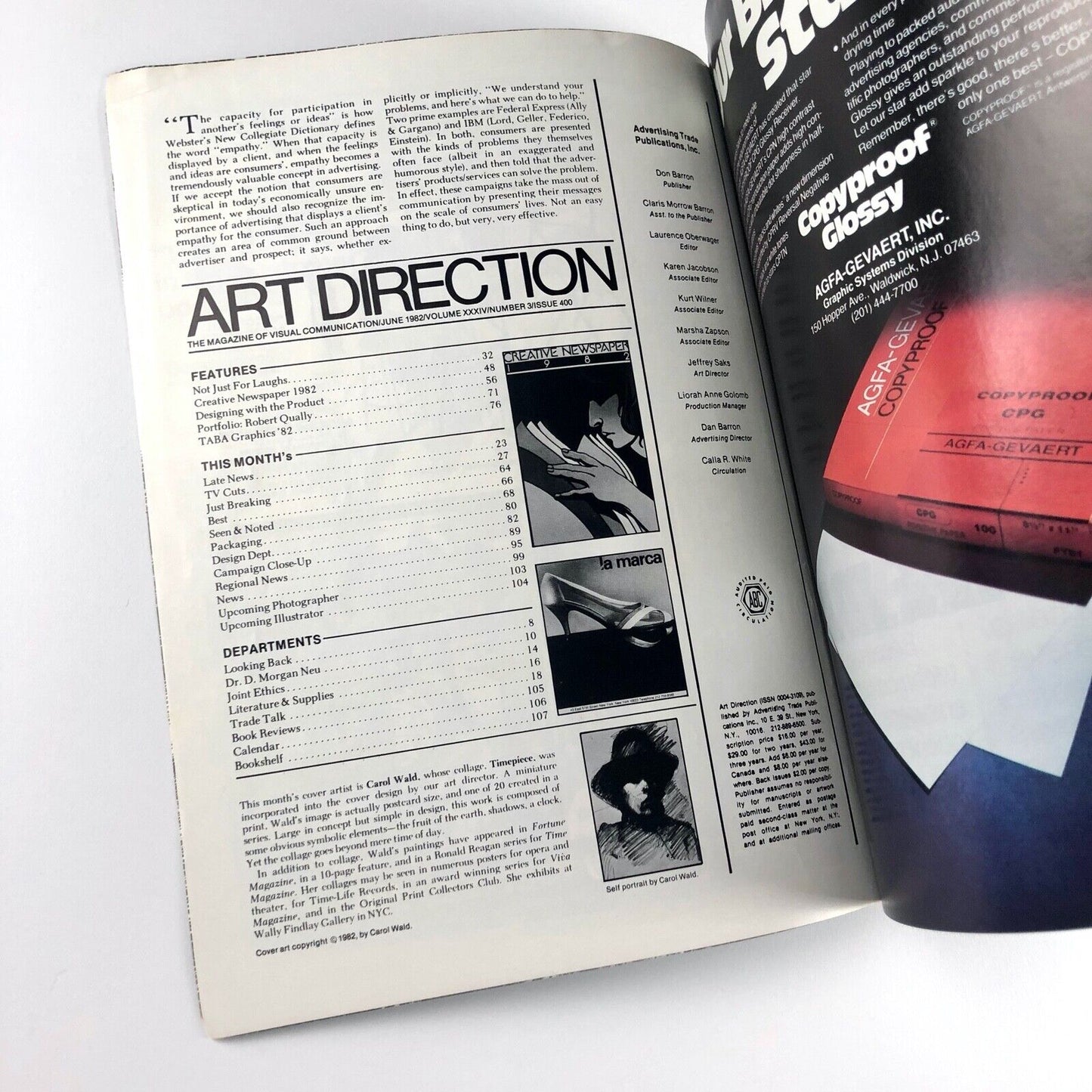 Art Direction: Magazine of Visual Communication | Vol 34, Number 3, June 1982