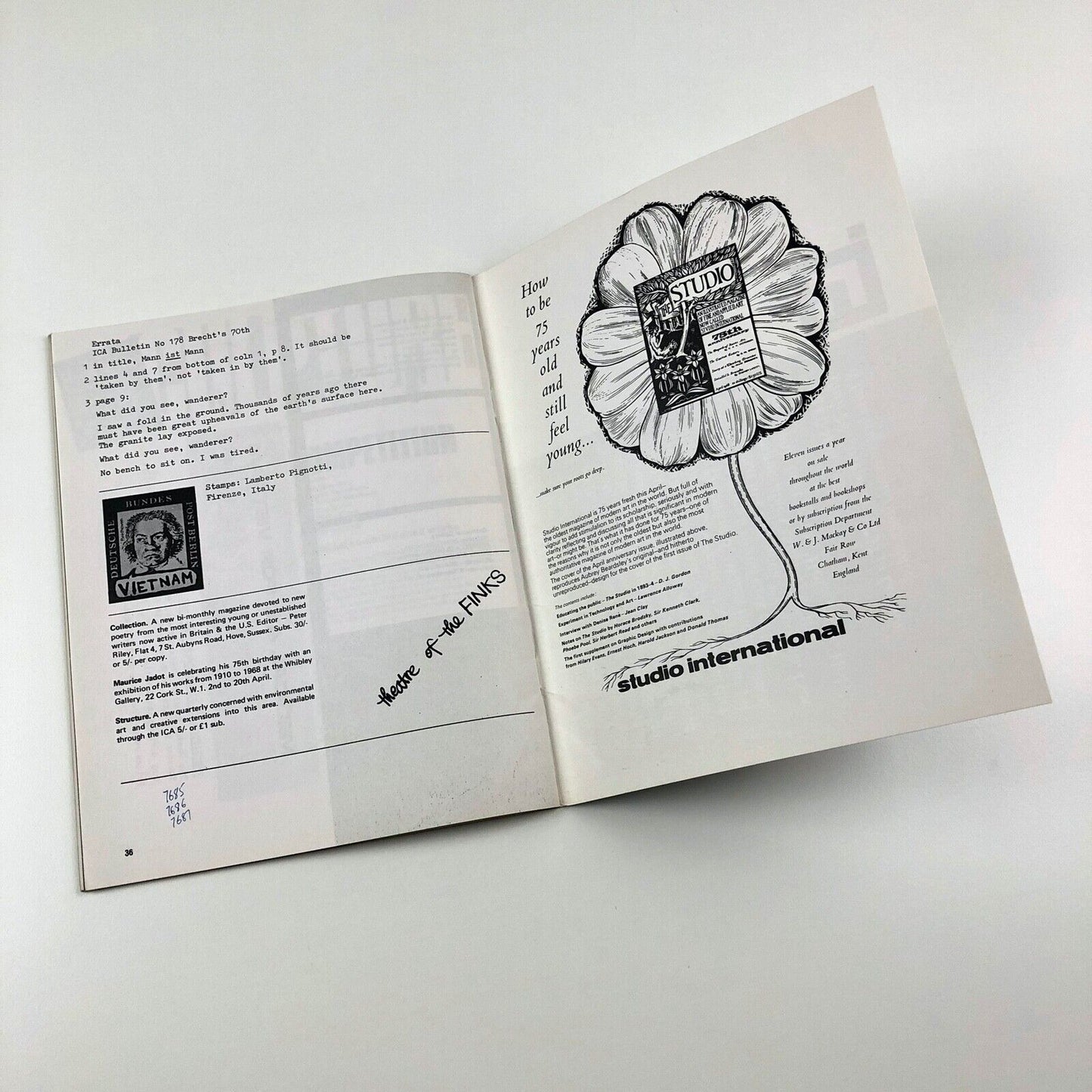 The Magazine of the Institute of Contemporary Arts | April 1968 No.1