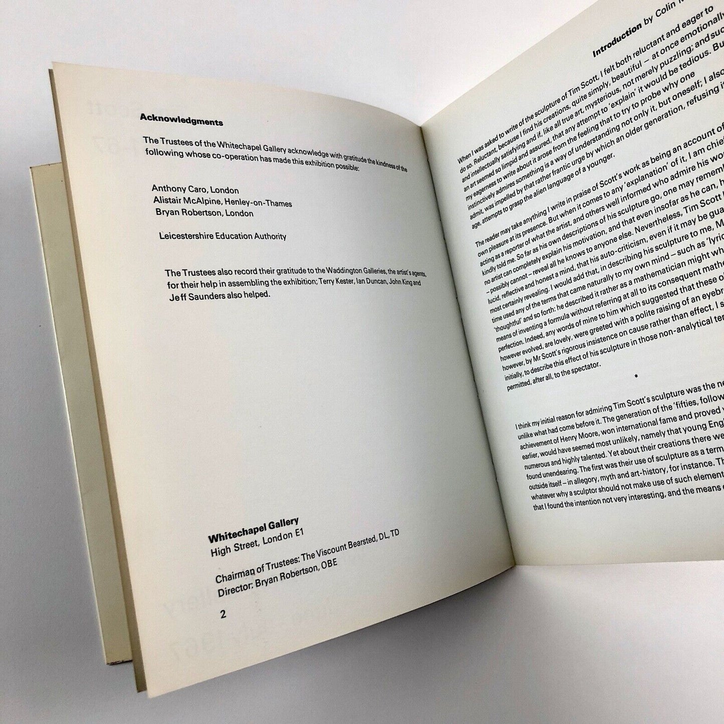 Tim Scott sculpture 1961-67 | Whitechapel Gallery exhibition catalogue, 1967