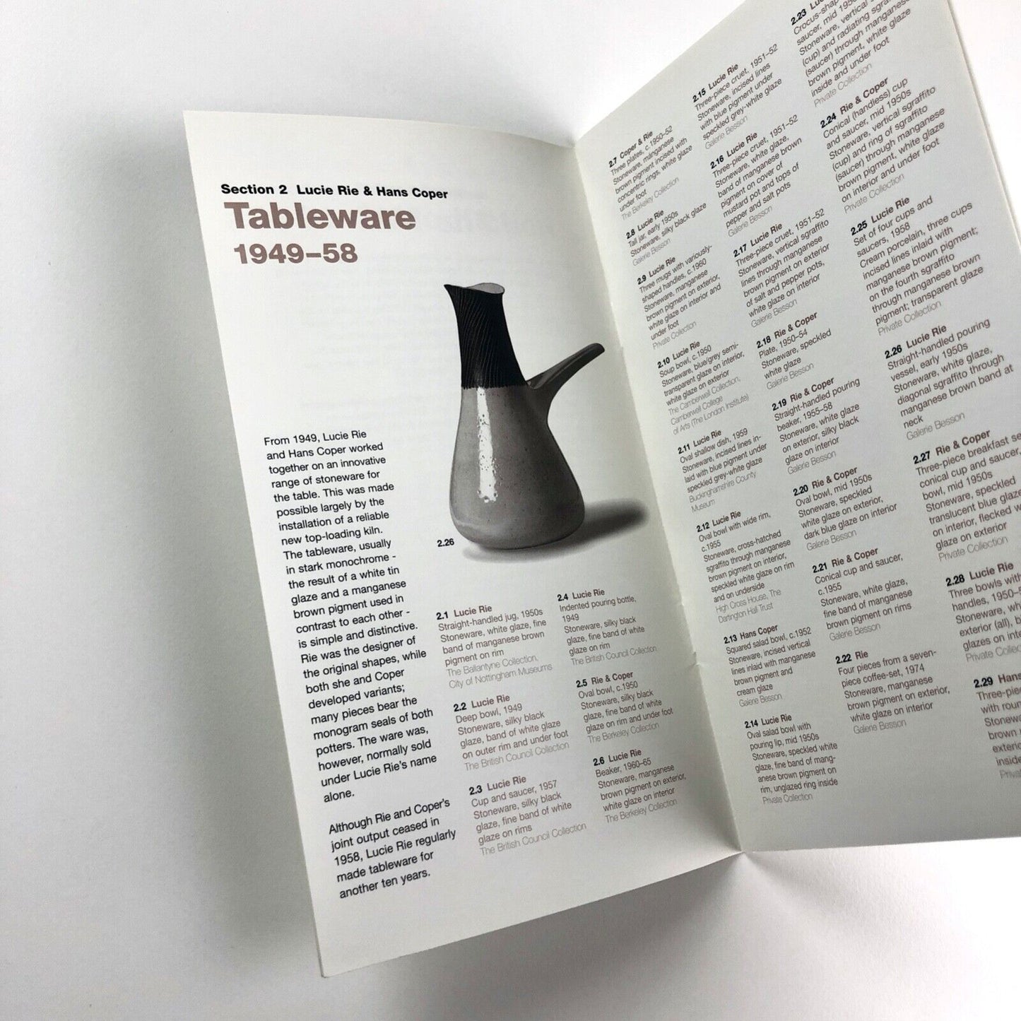 Lucie Rie & Hans Coper – Potters in Parallel | Barbican gallery guide, 1997