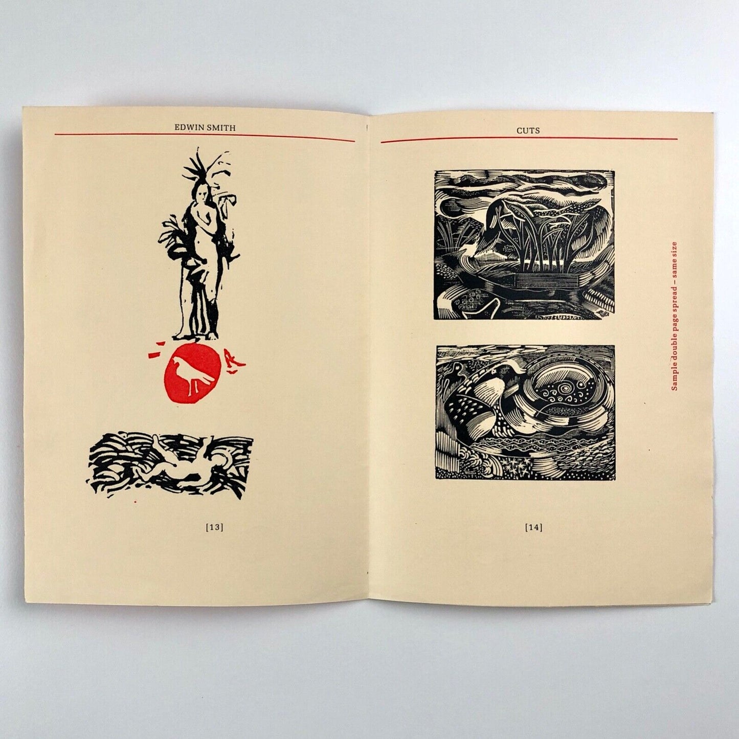 Prospectus for Edwin Smith Cuts. Wood-engravings woodcuts & Linocuts. Parrot Press, undated