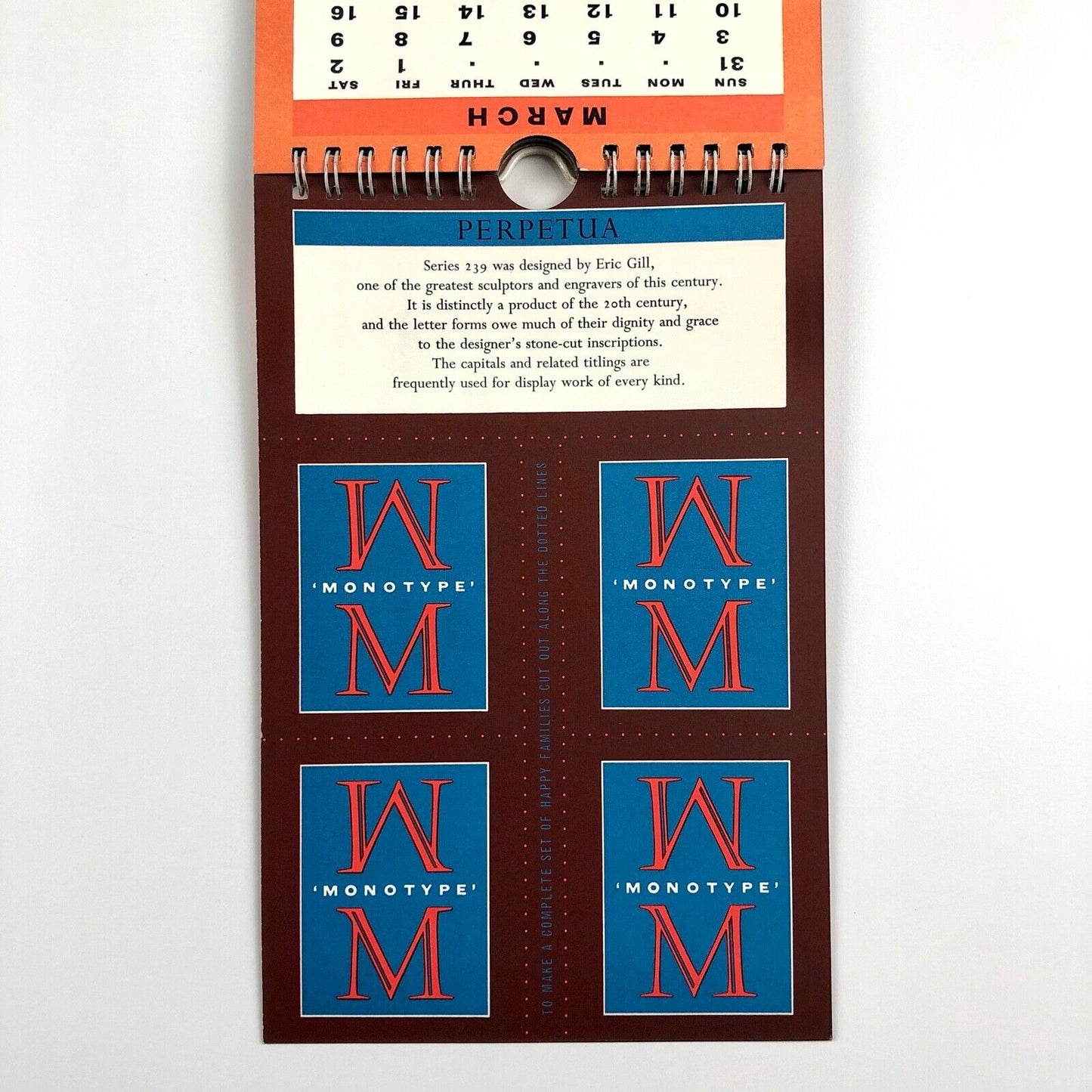 1963 Calendar – Happy Families of ‘Monotype’ Faces | Illustrations by Peter Kneebone