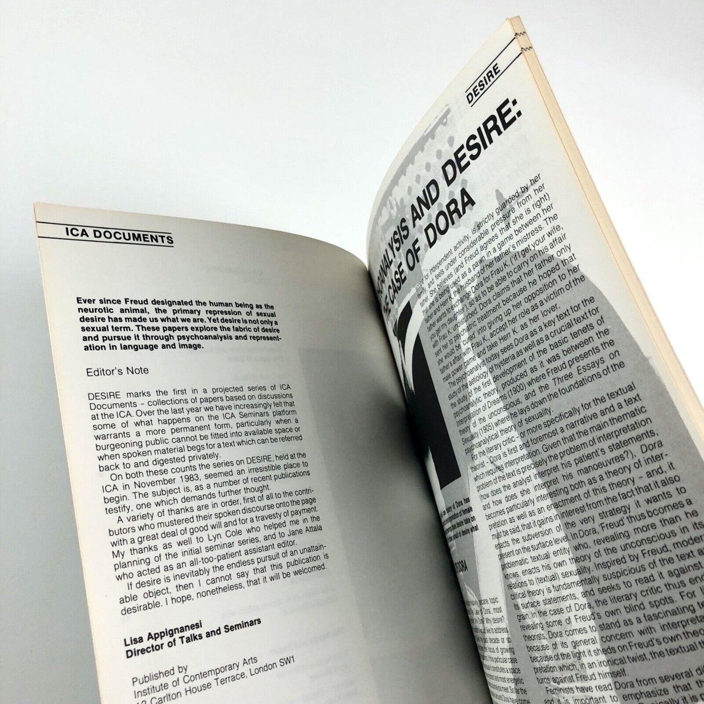 ICA Documents 1. Desire | edited by Lisa Appignanesi 1984 Institute of Contemporary Arts ICA