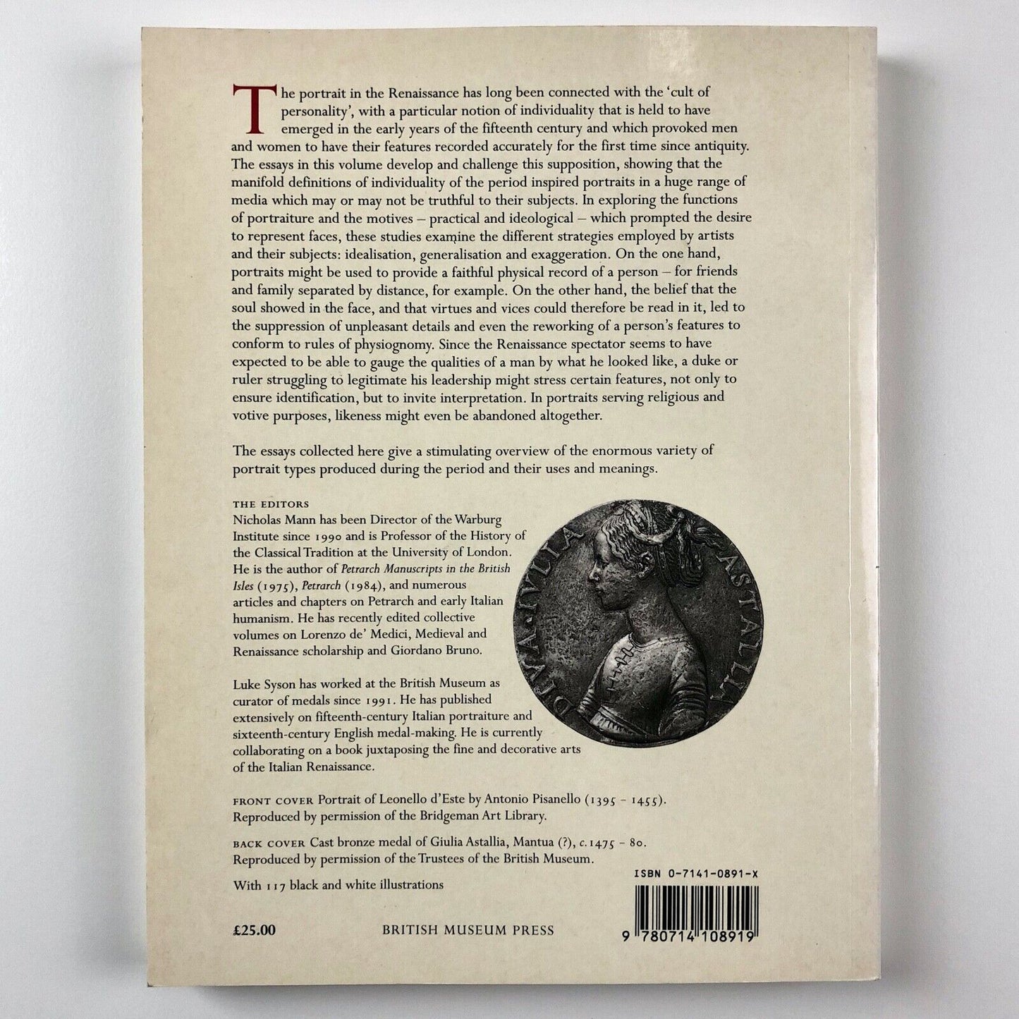 The Image of the Individual: Portraits in the Renaissance | edited by Nicholas Mann and Luke Syson | The British Museum Press, 1998