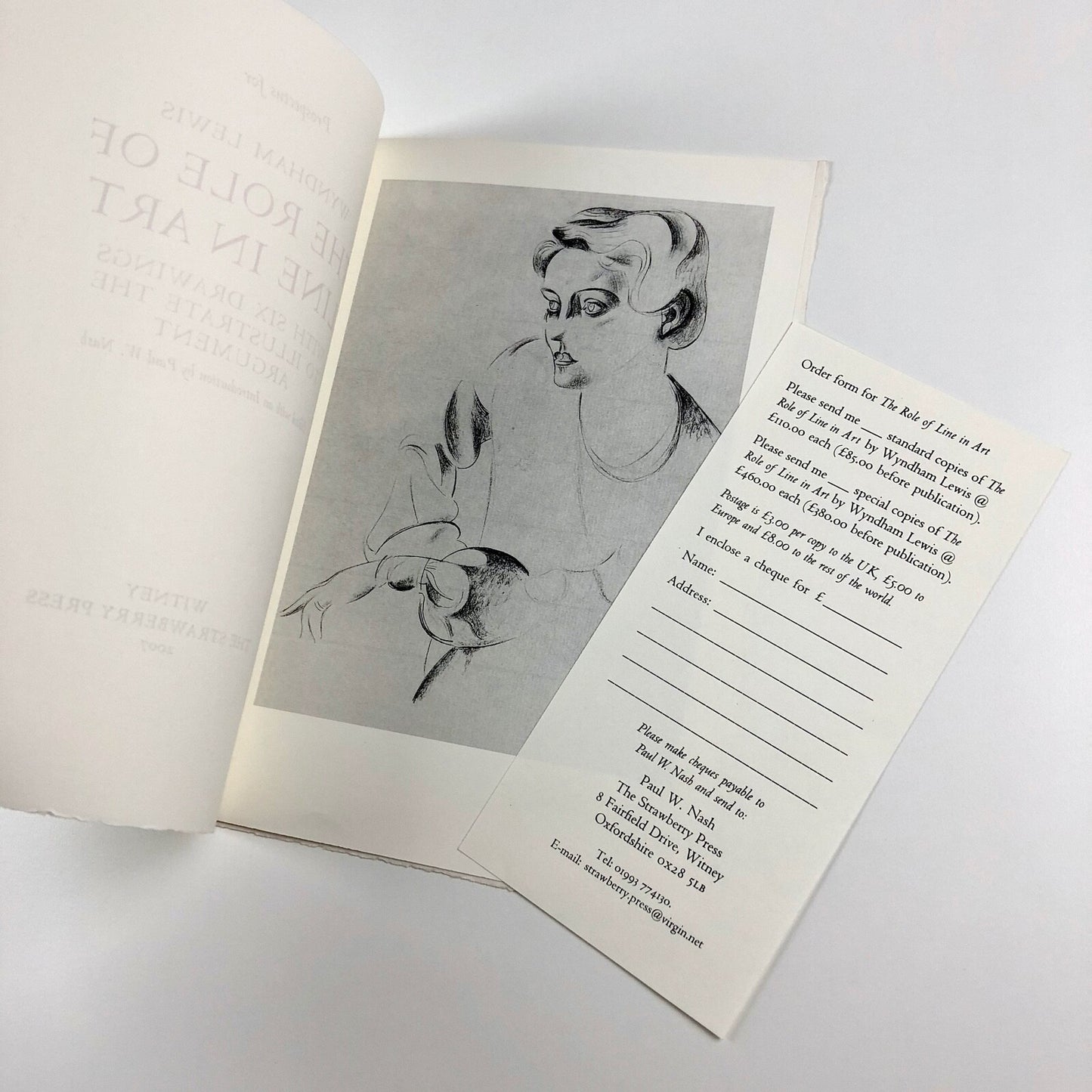 Prospectus for The Role of Line in Art by Wyndham Lewis The Strawberry Press 2007