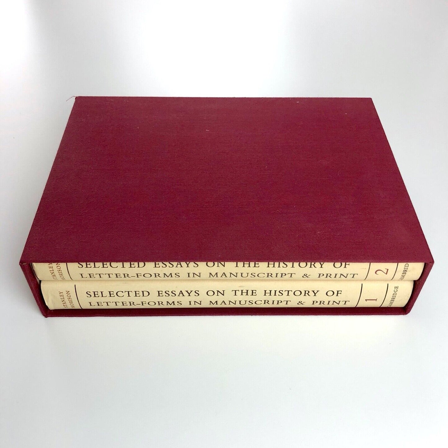 Stanley Morison, Selected Essays on Letter-forms in Manuscript and Print by Stanley Morison | Vols I & II | Ed. David McKitterick