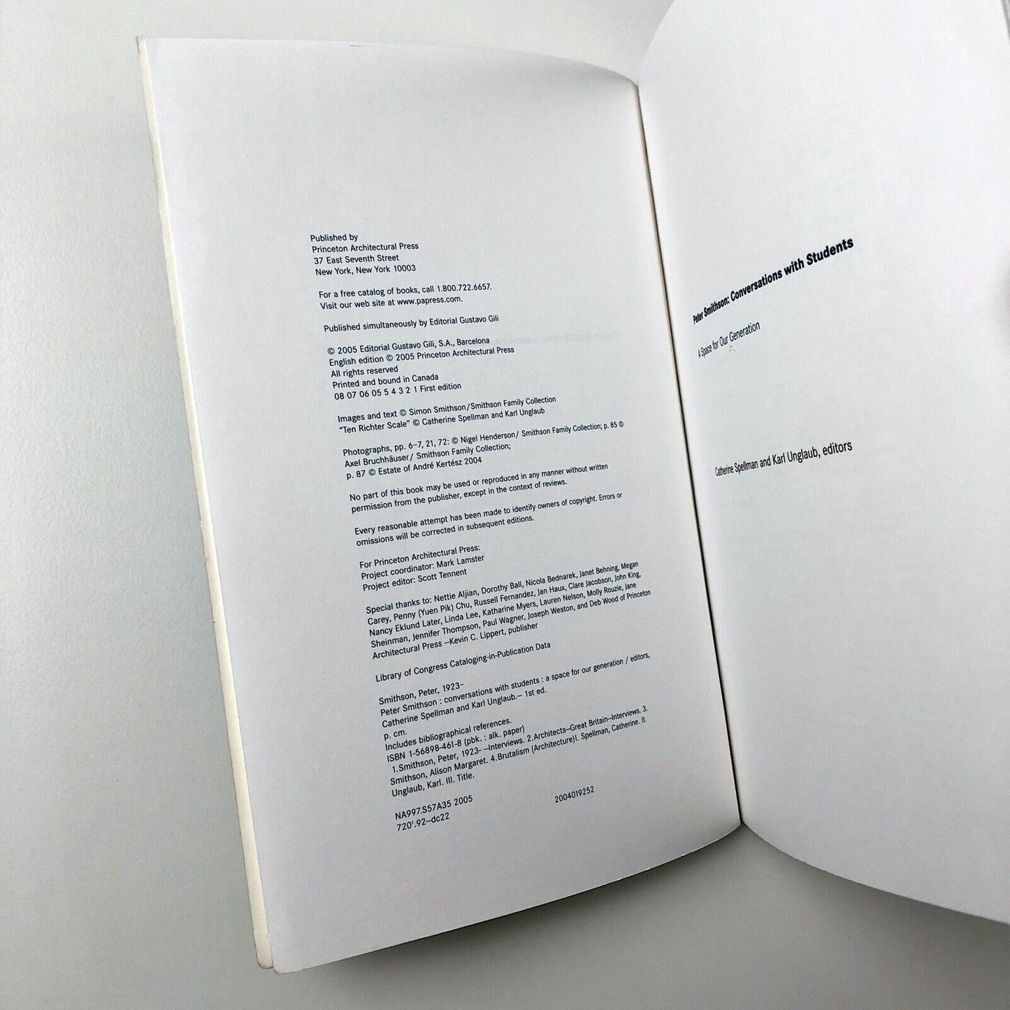 Peter Smithson: Conversations with Students | Princeton Architectural Press 2005