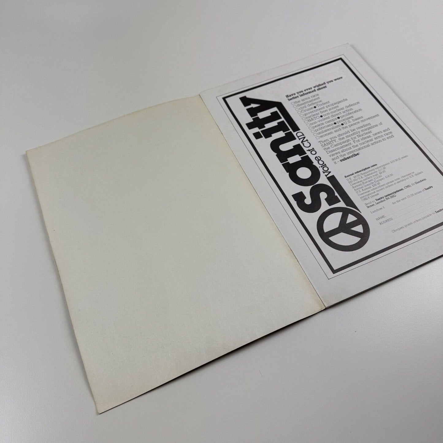 Ten.8 Quarterly photographic journal, No. 10, 1983. Photography Peace & Protest. Arts Council of Great Britain. Includes article on CND
