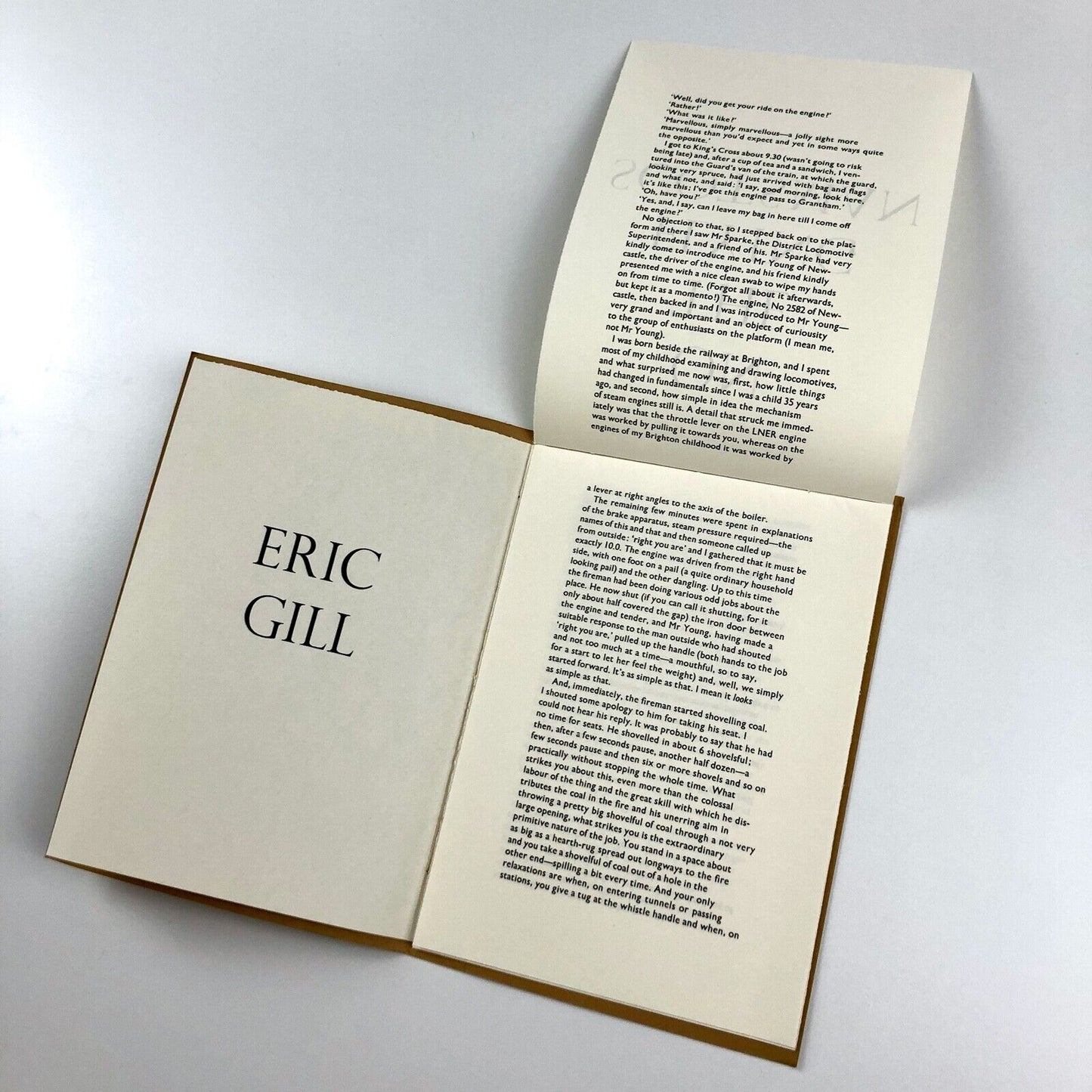 Eric Gill. On the Flying Scotsman | Beeches Press, London, 1990