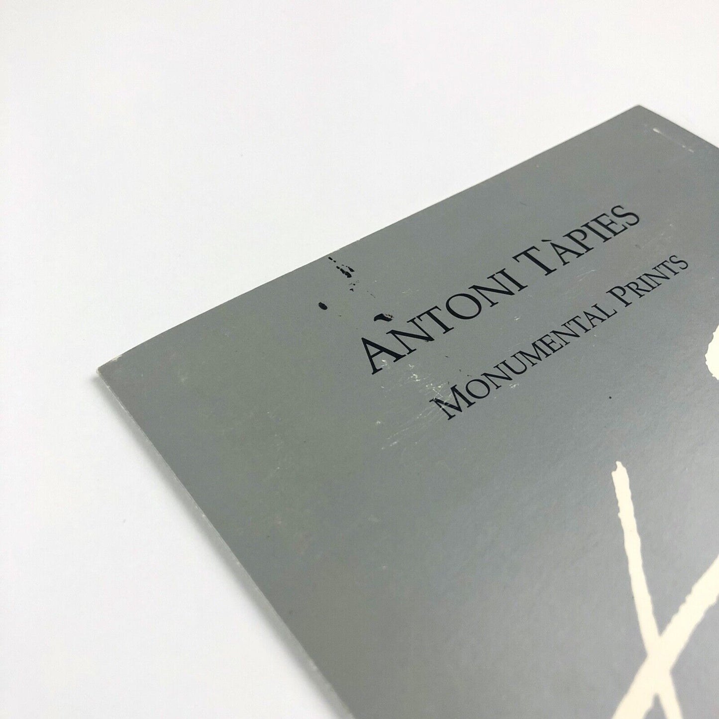 Folding card for Antoni Tapies Redfern Gallery 1992 | also typed insert for Antoni Tapies Sculpture Waddington Galleries 1991