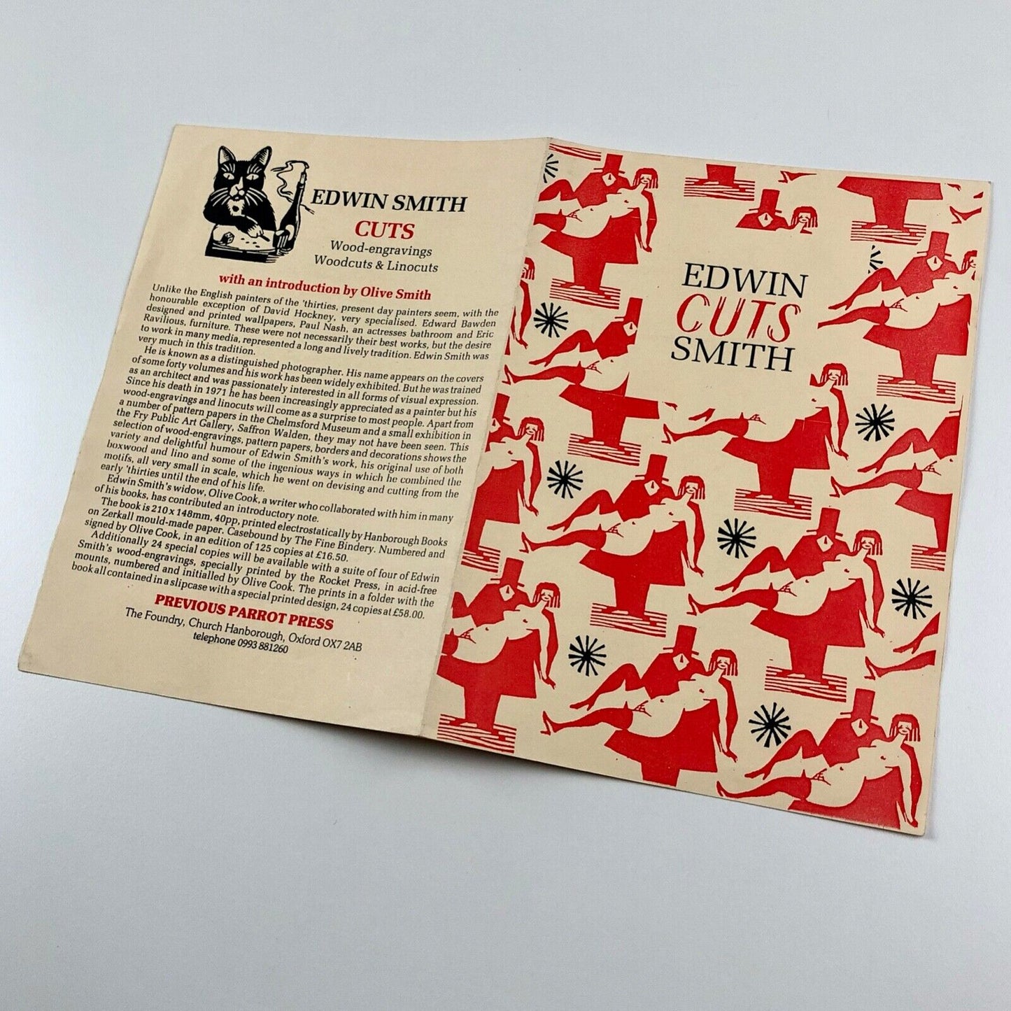 Prospectus for Edwin Smith Cuts. Wood-engravings woodcuts & Linocuts. Parrot Press, undated