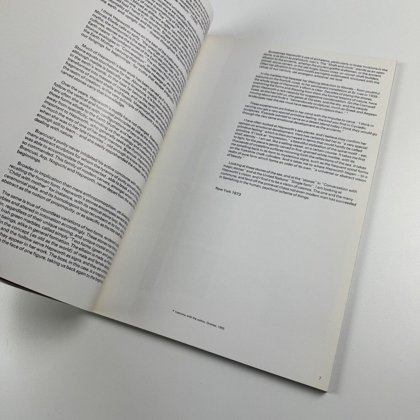 Barbara Hepworth. Conversations | Marlborough New York, 1974 | catalogue design by Gordon House