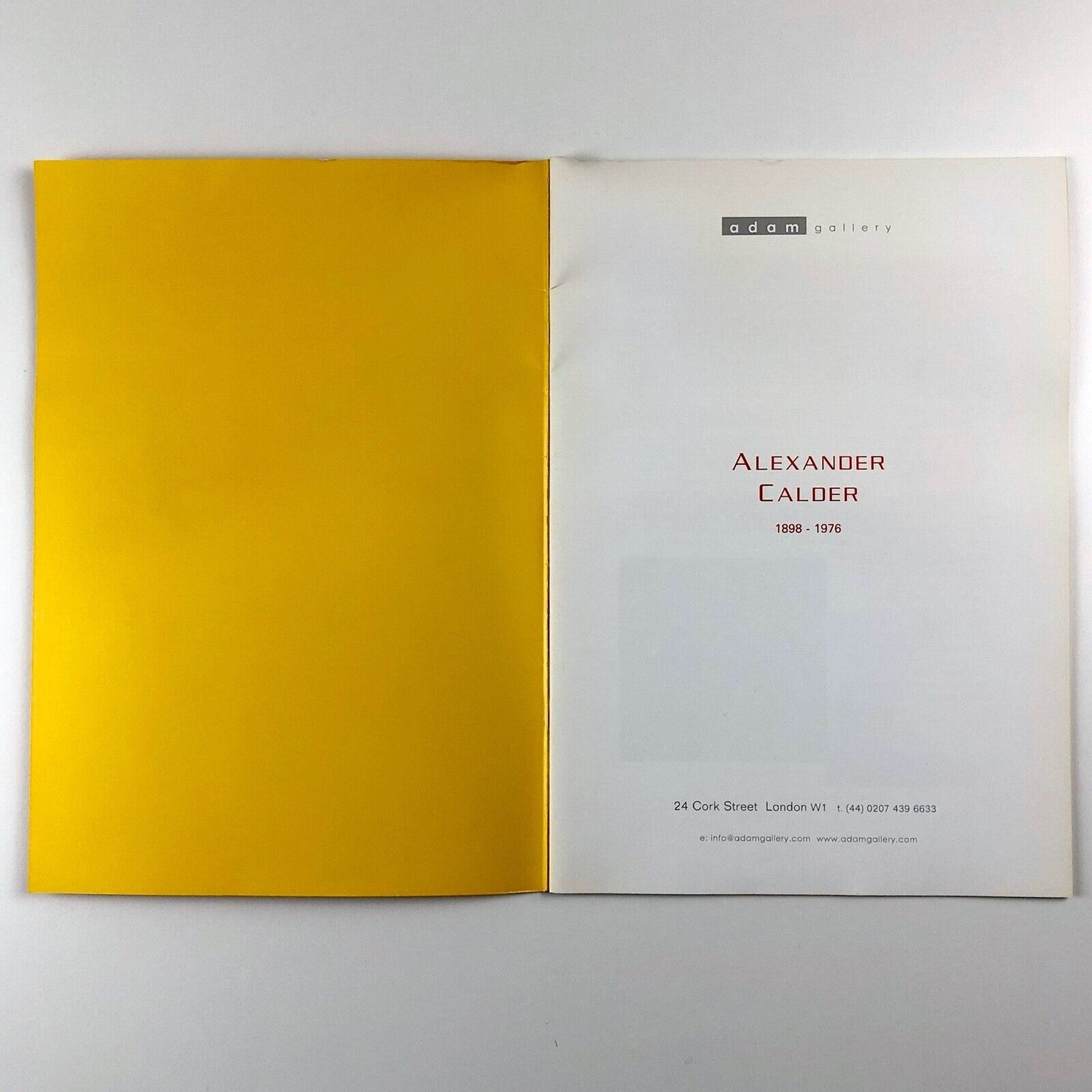 Alexander Calder 1898–1976 | Adam Gallery exhibition catalogue