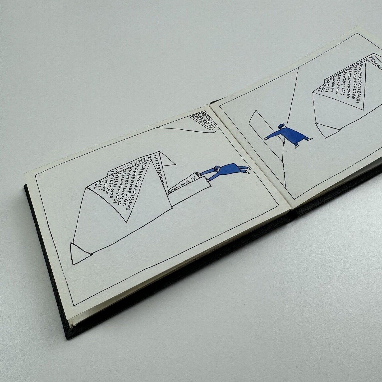 Le Message. Miniature book by Jean-Michel Folon with Giorgio Soavi | Olivetti, 1967
