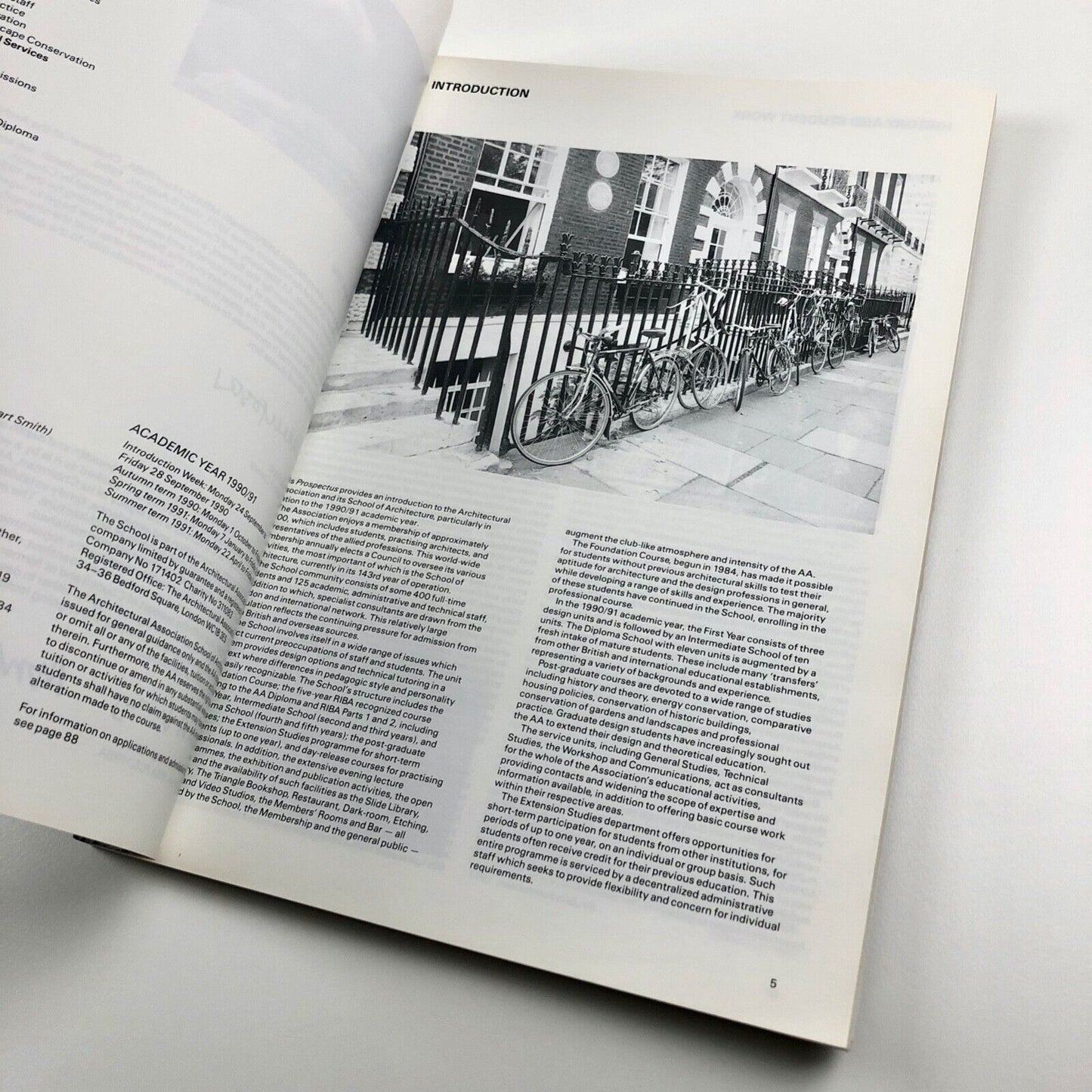 Architectural Association | School of Architecture prospectus, 1990-91