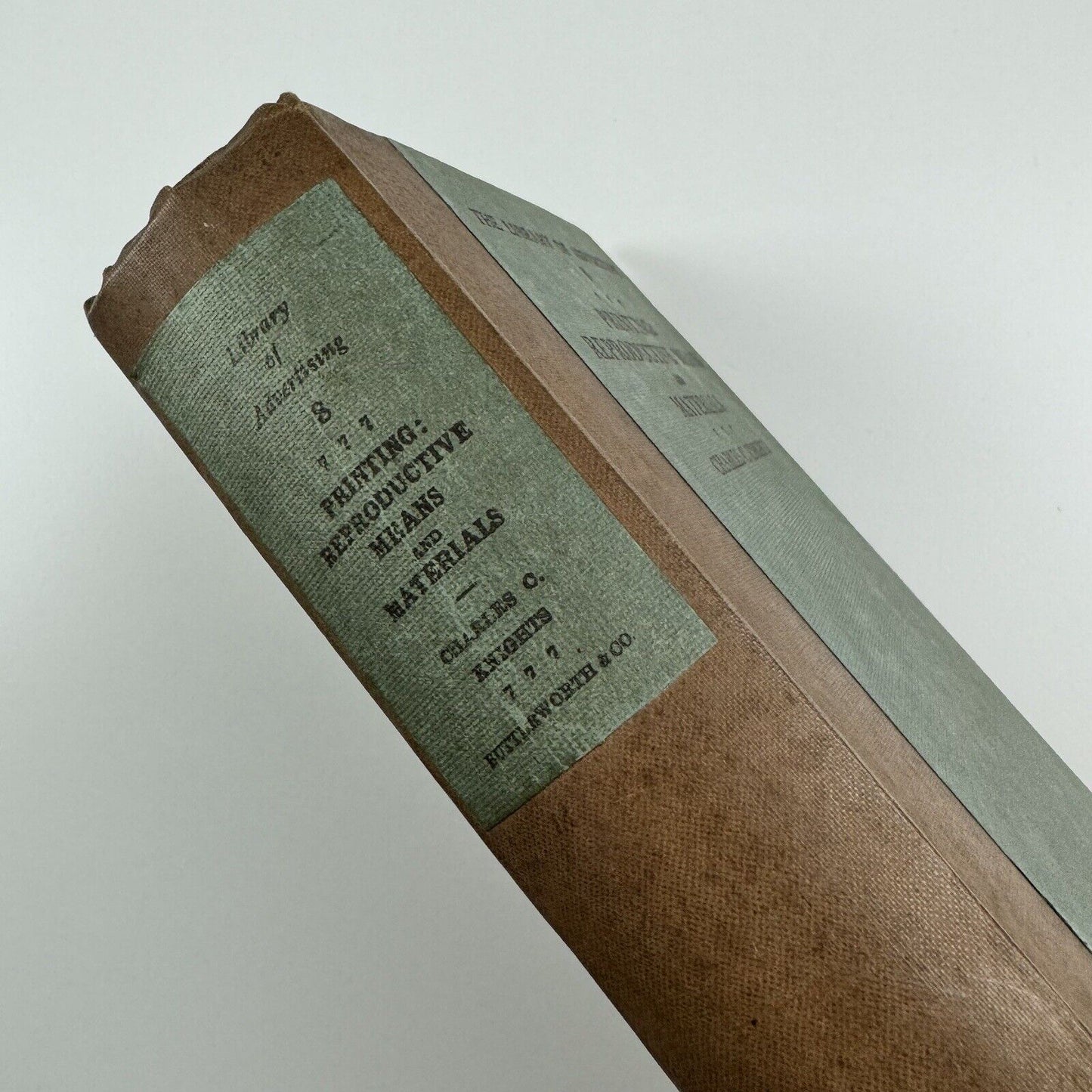 Printing: Reproductive means and materials Charles C. Knights | Butterworth, 1932