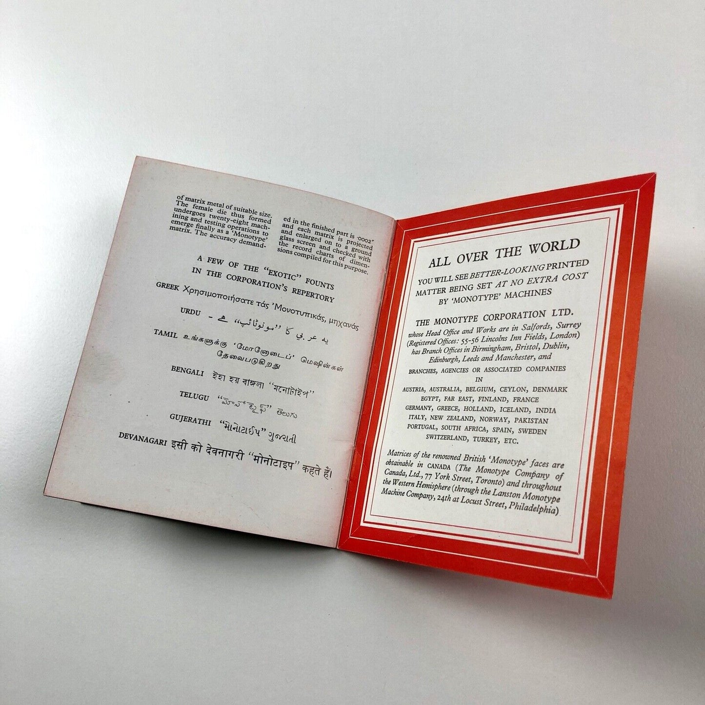 A Pocket Picture Book of Monotype Machines | Undated, presumed 1960s
