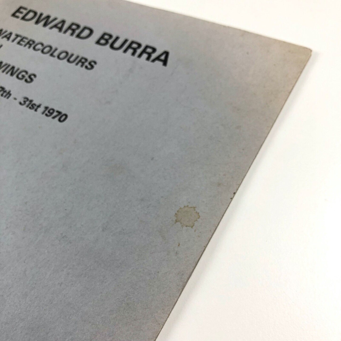 Edward Burra. Watercolours and Drawings | Hamet Gallery London, October 1970