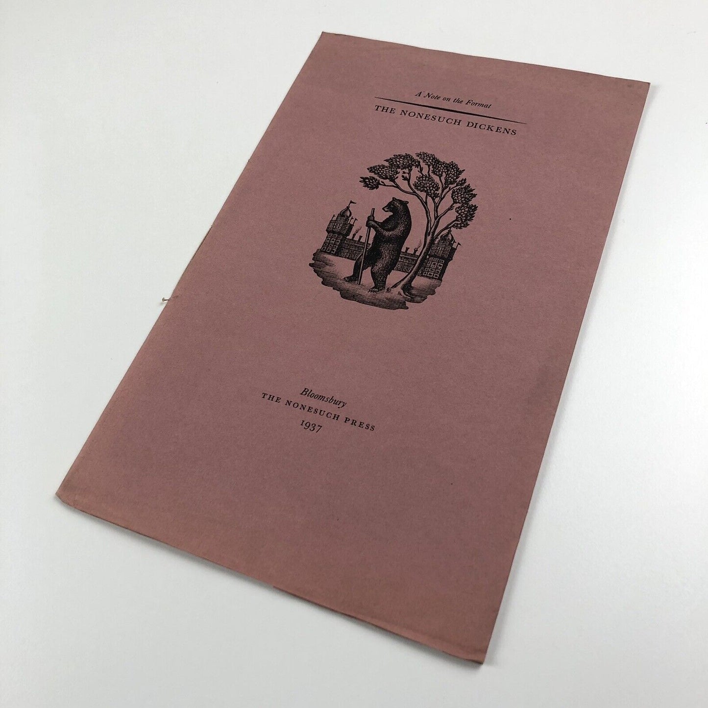 A Note on the Format – The Nonesuch Dickens | Nonesuch Press, 1937 | Text by Francis Meynell