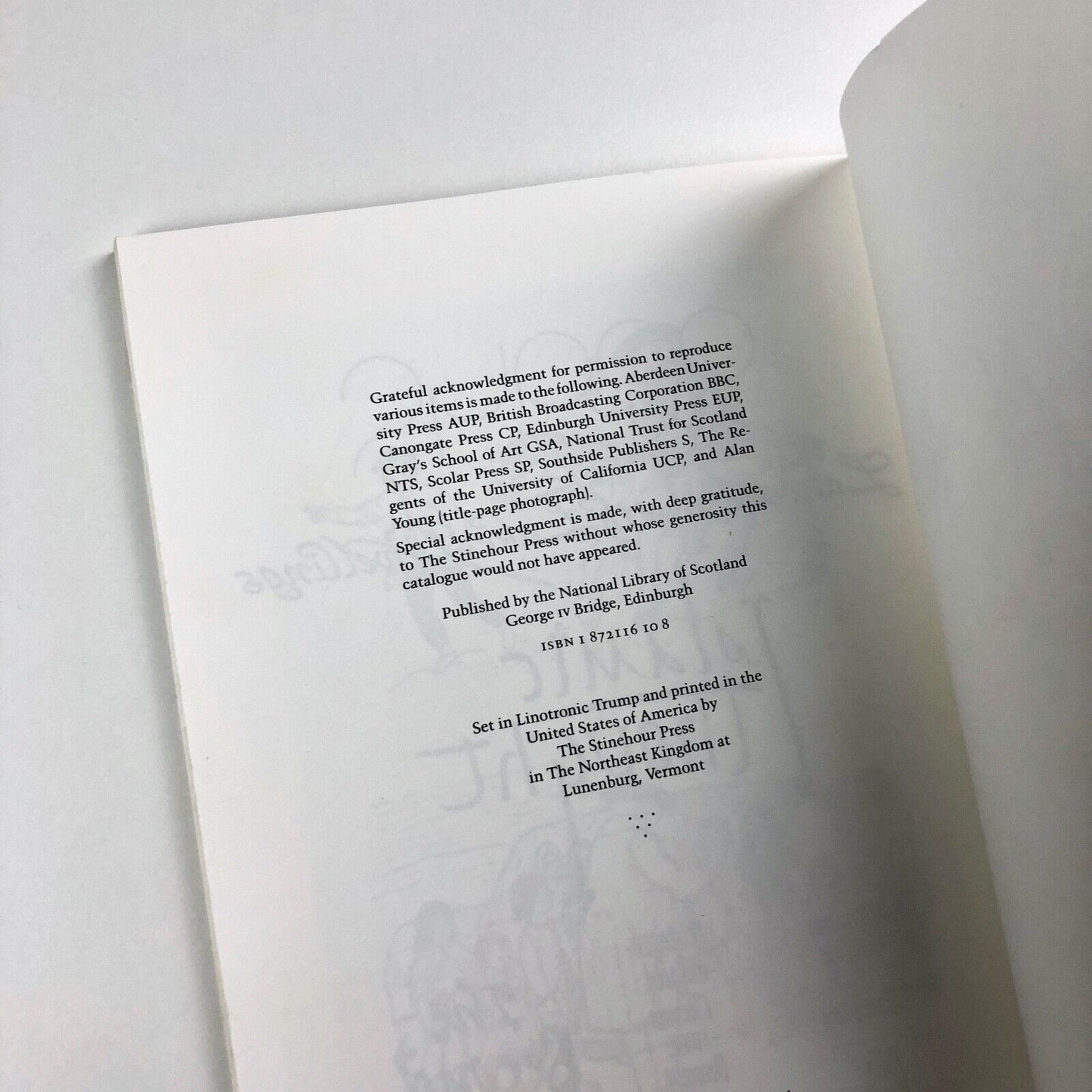 Books, mostly scholarly, and some Ephemera | Designed by George Mackie | NLS 1991