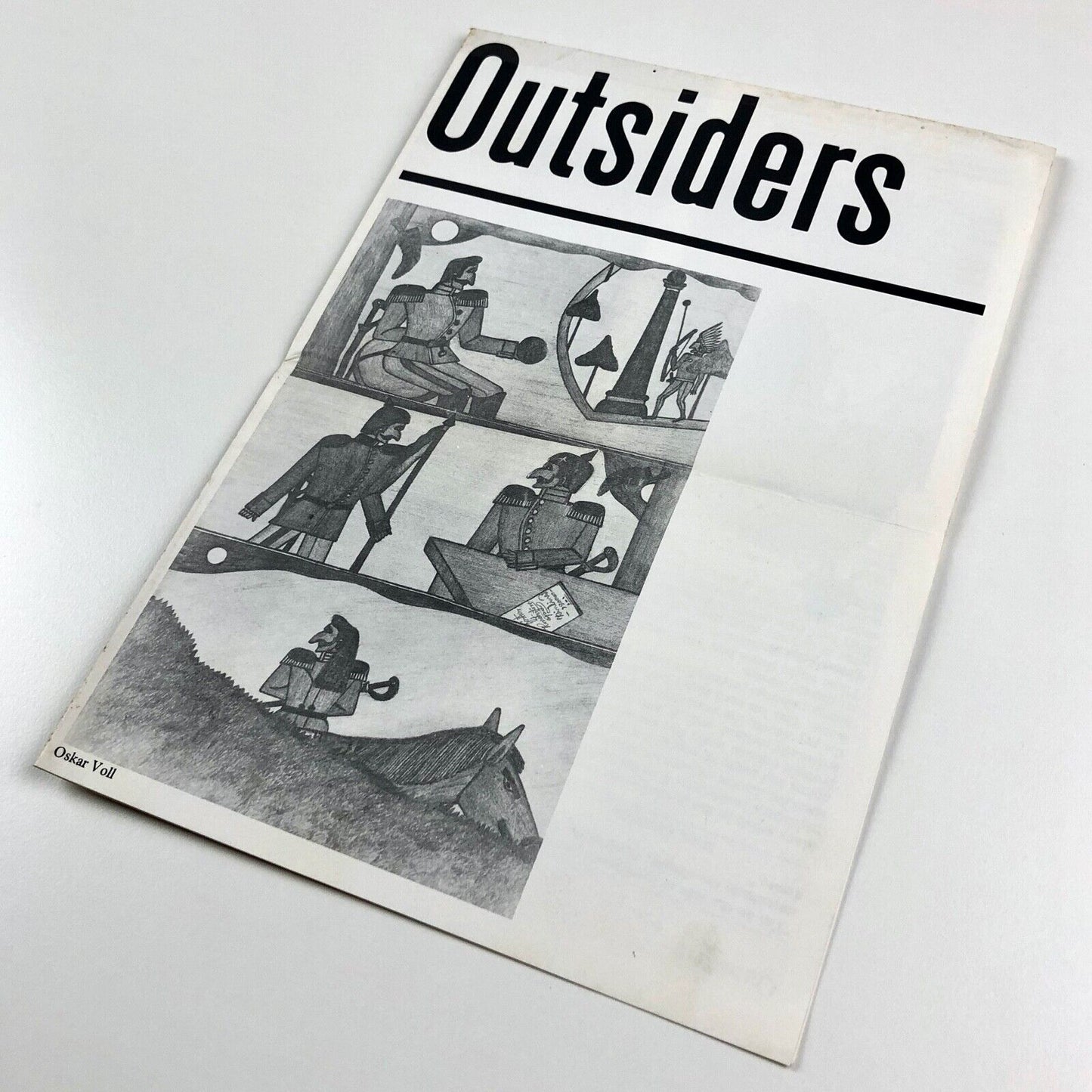 Fold out gallery guide for Outsiders | Hayward Gallery and Arts Council, 1979