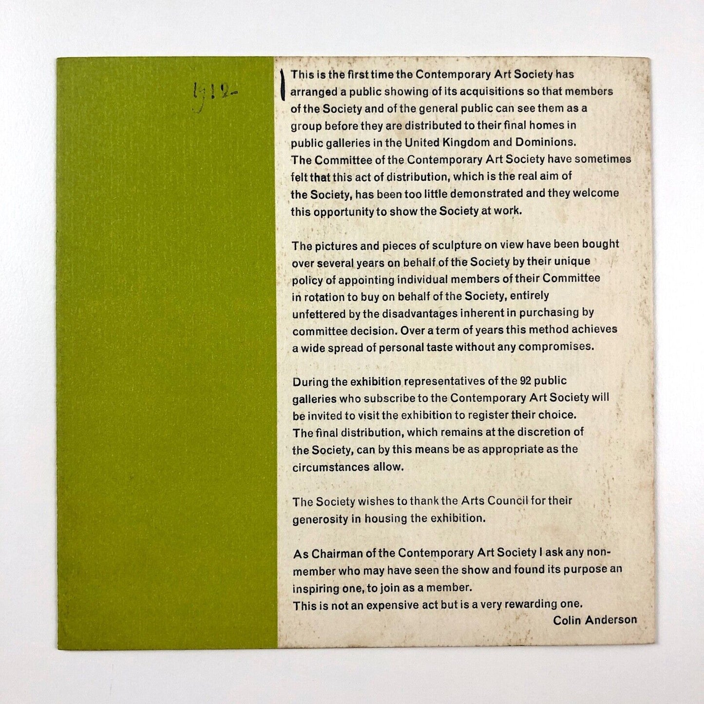 Recent Acquisitions: Contemporary Art Society | The Arts Council, 1959 catalogue