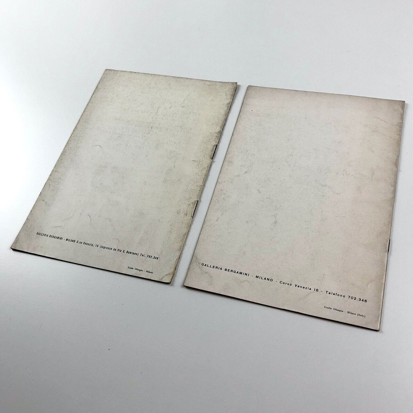 Giuseppe Banchieri – two exhibition catalogue booklets | Galleria Bergamini, 1963 and 1966