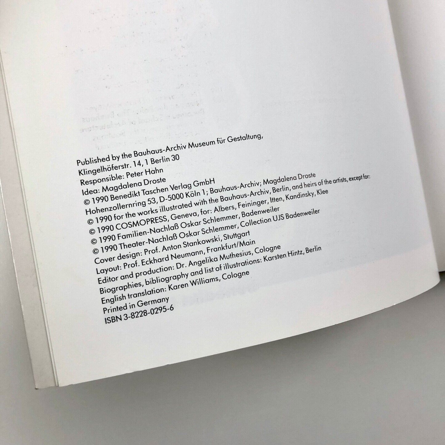Bauhaus 1919-1933 | Bauhaus-Archiv Museum | Magdalena Droste 1990