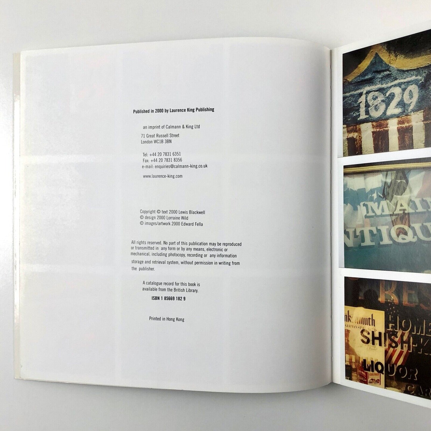 Edward Fella: Letters on America. Photographs and lettering | Laurence King, 2000