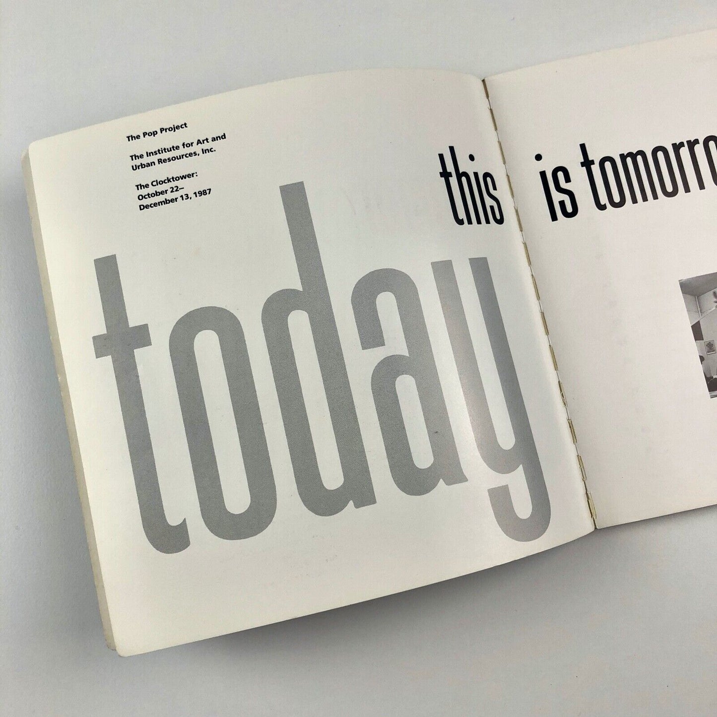 This is Tomorrow Today exhibition | Institute for Art and Urban Resources catalogue, 1987