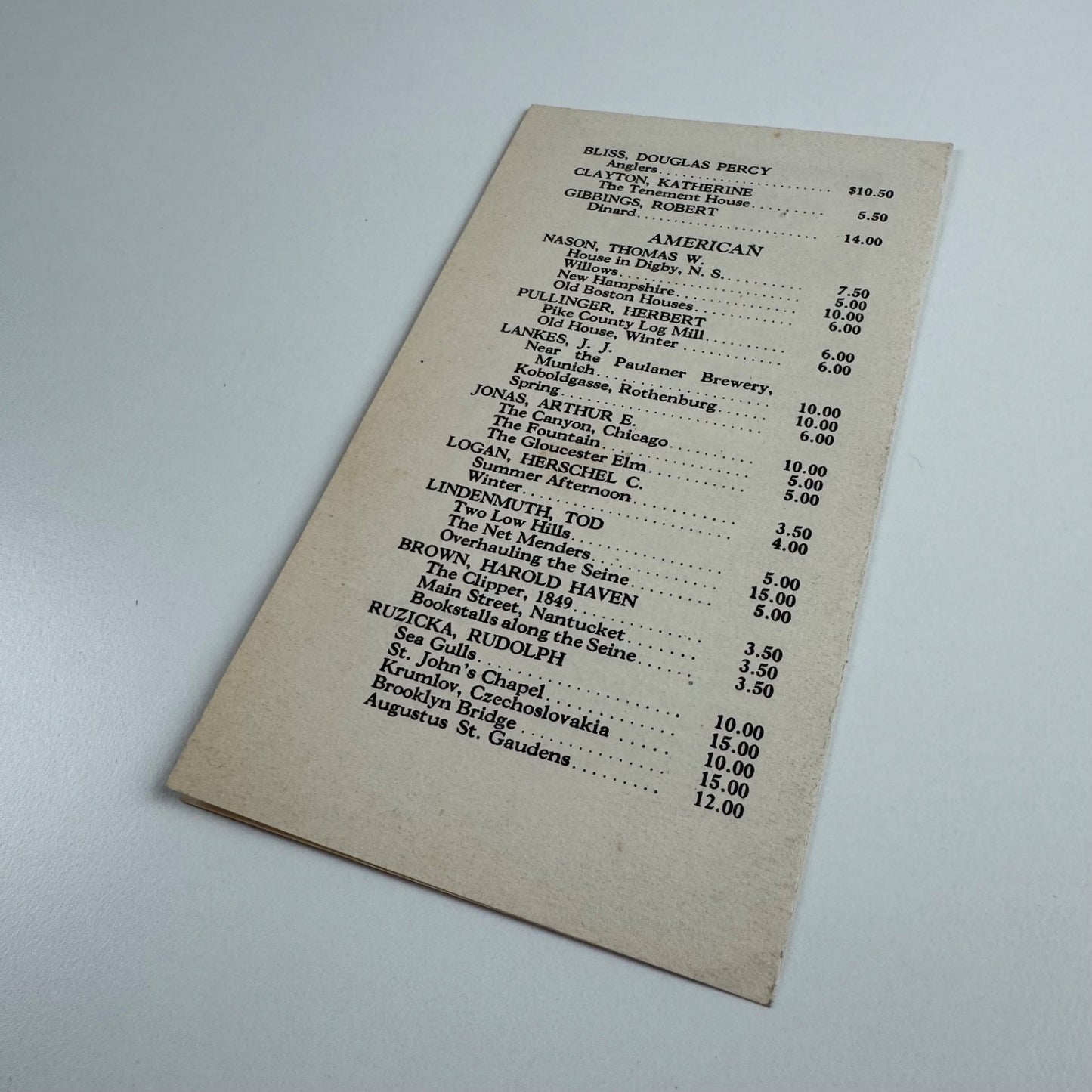 Leaflet for Exhibition and Sale of Modern wood-engravings: English and American | Goodspeed's Book Shop Boston 1926