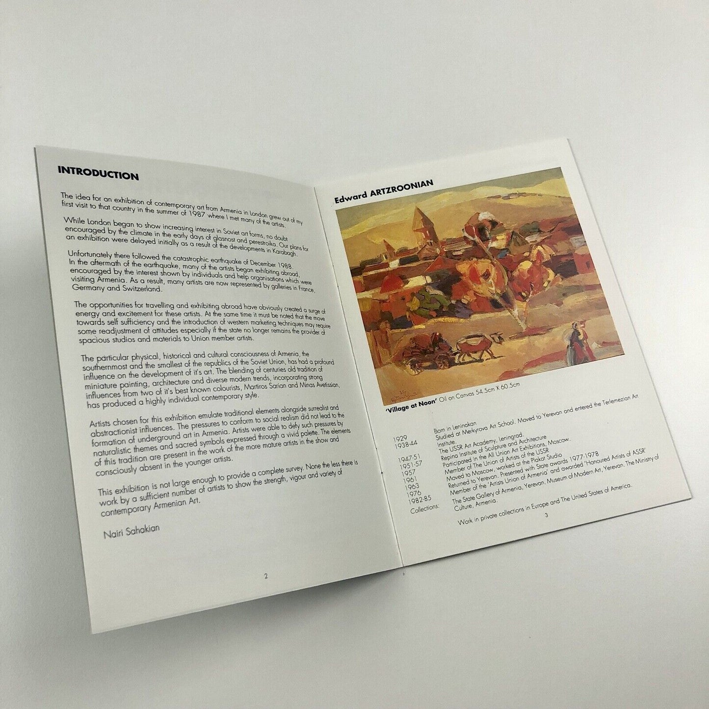 Contemporary Art From Armenia | New Academy Gallery exhibition booklet, 1991