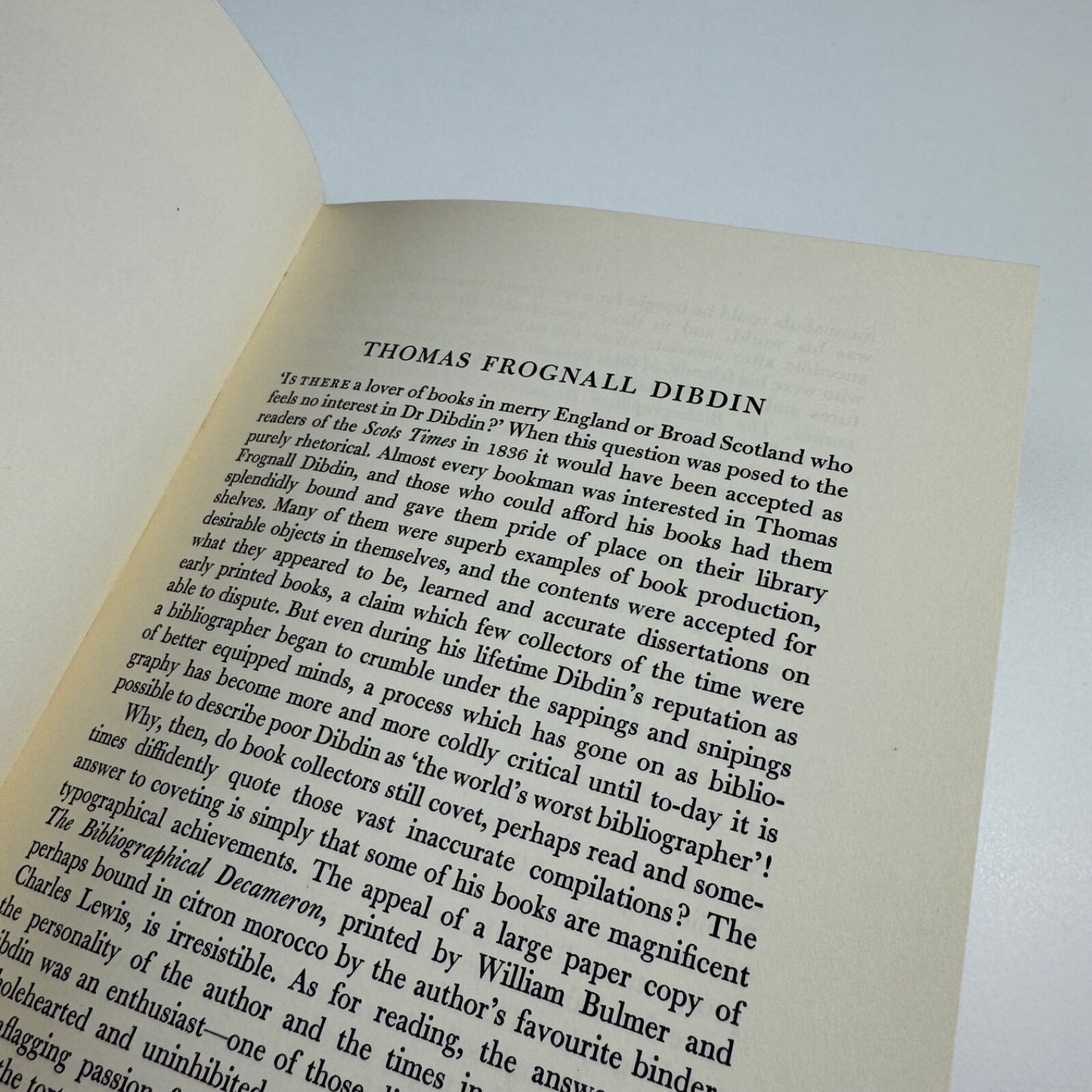 Thomas Frognall Dibdin. Bibliographer & Bibliomaniac Extraordinary 1776-1847 by E.J. O’Dywer | Pinner Private Libraries Association, 1967