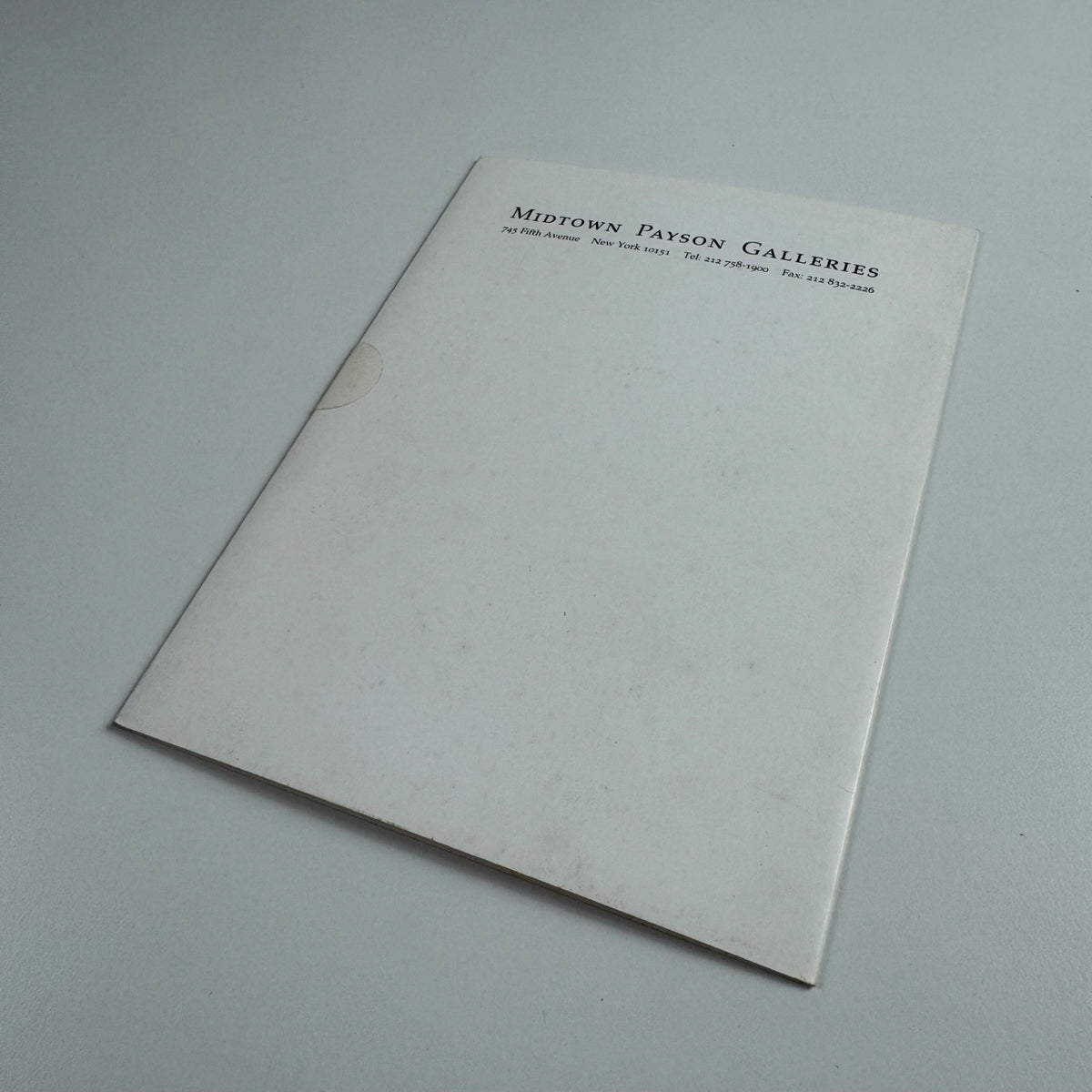 Folding card Pavel Tchelitchew. A reevaluation | Midtown Payson Galleries 1994