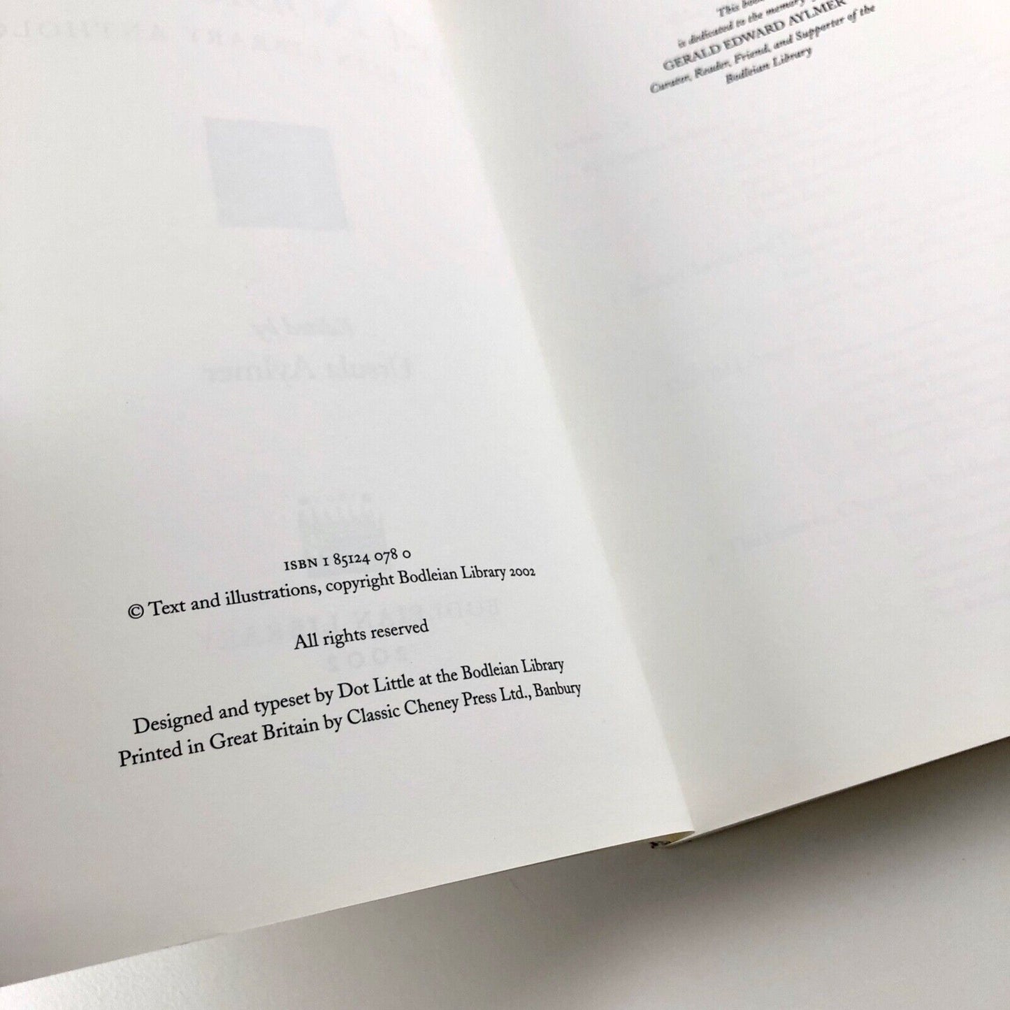 Most Noble Bodley. A Bodleian Library Anthology ed Ursula Aylmer 2 | Bodleian Library, 2002