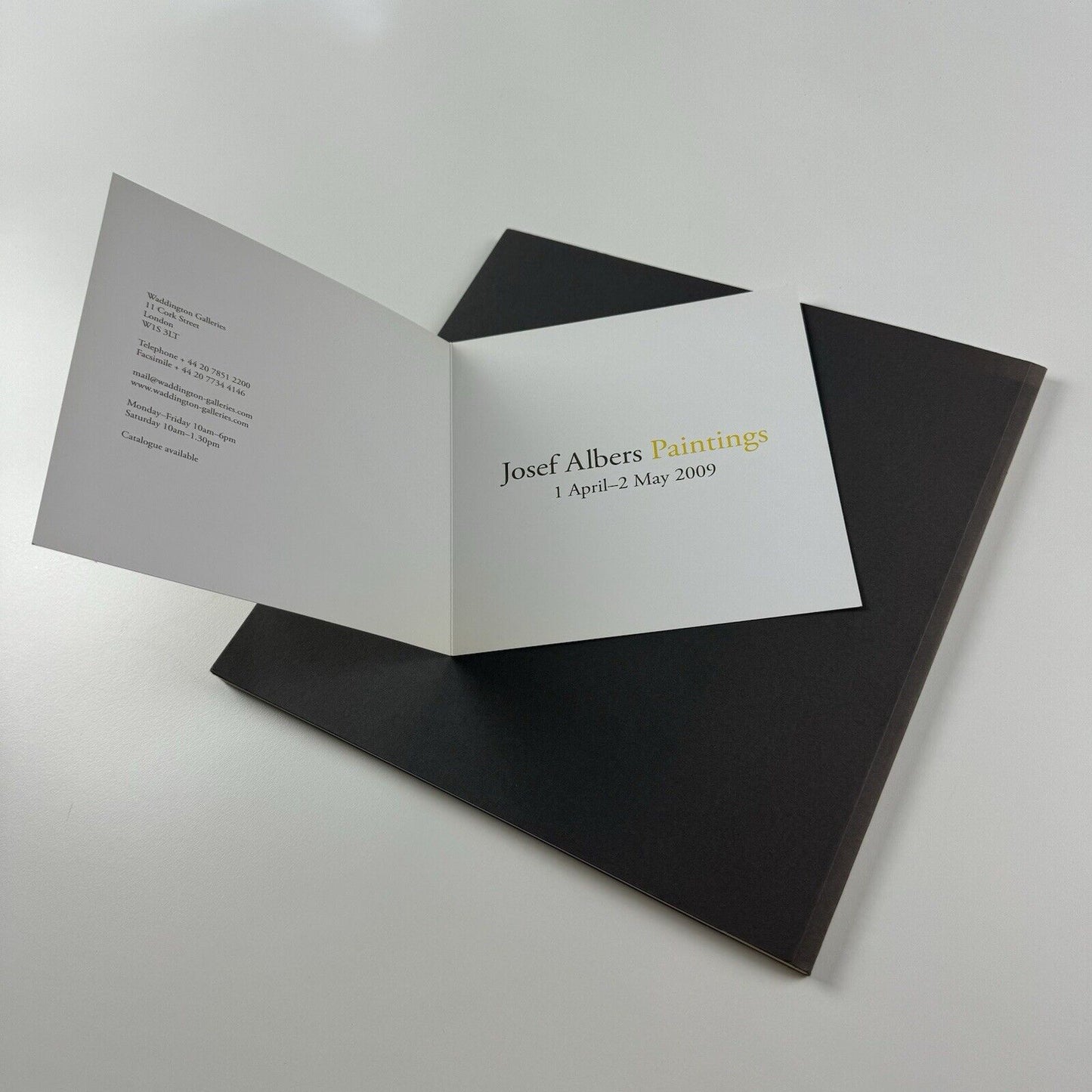 Josef Albers Paintings | Catalogue and card – Waddington Galleries, 2009