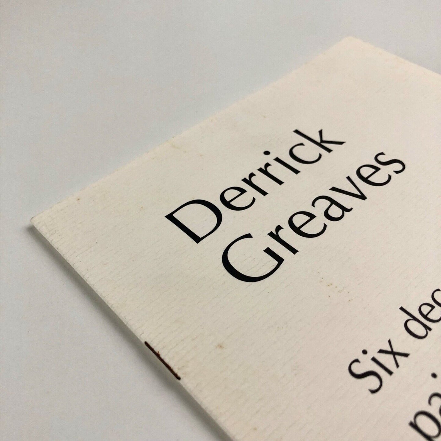 Derek Greaves. Six decades of paintings | Wingfield Arts, 2002
